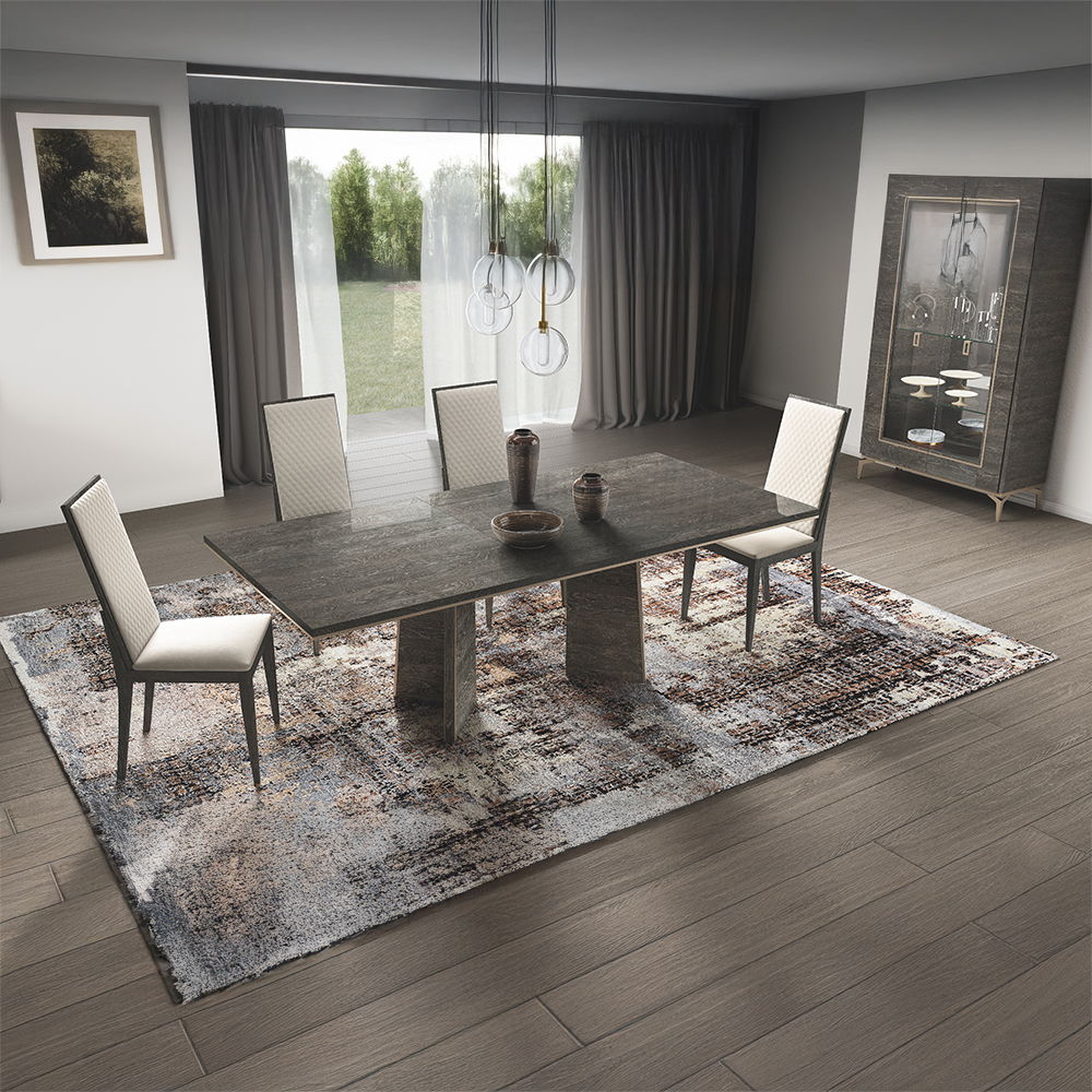 Venezia - Dining Table - Gray, dark gray, view 3