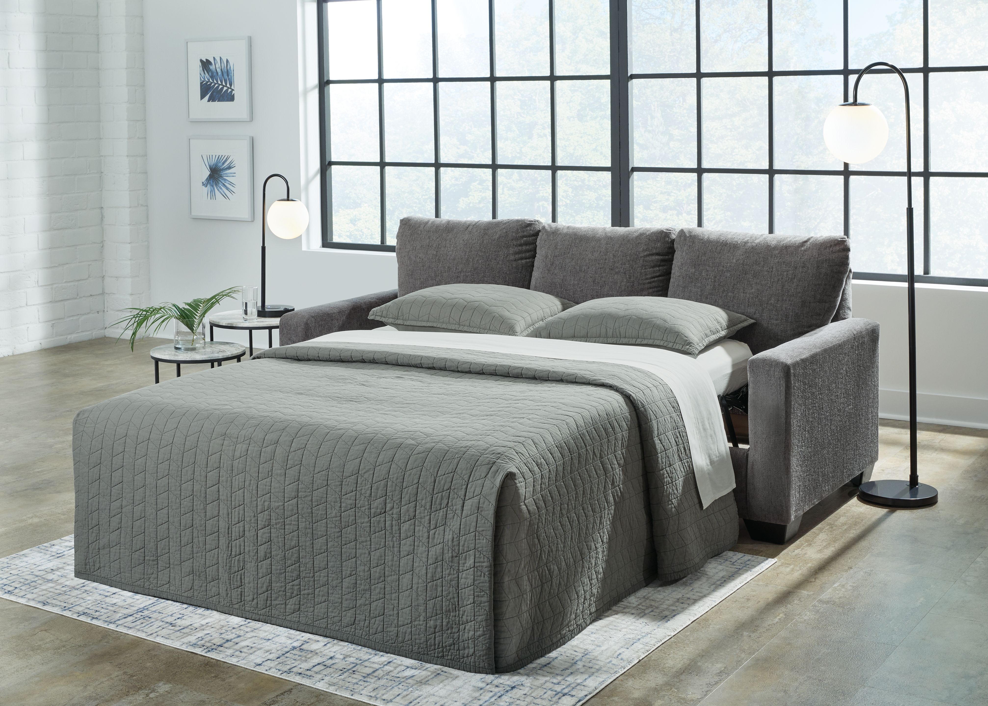 Ashley Furniture Rannis - Queen Sofa Sleeper - Pewter - Image 7