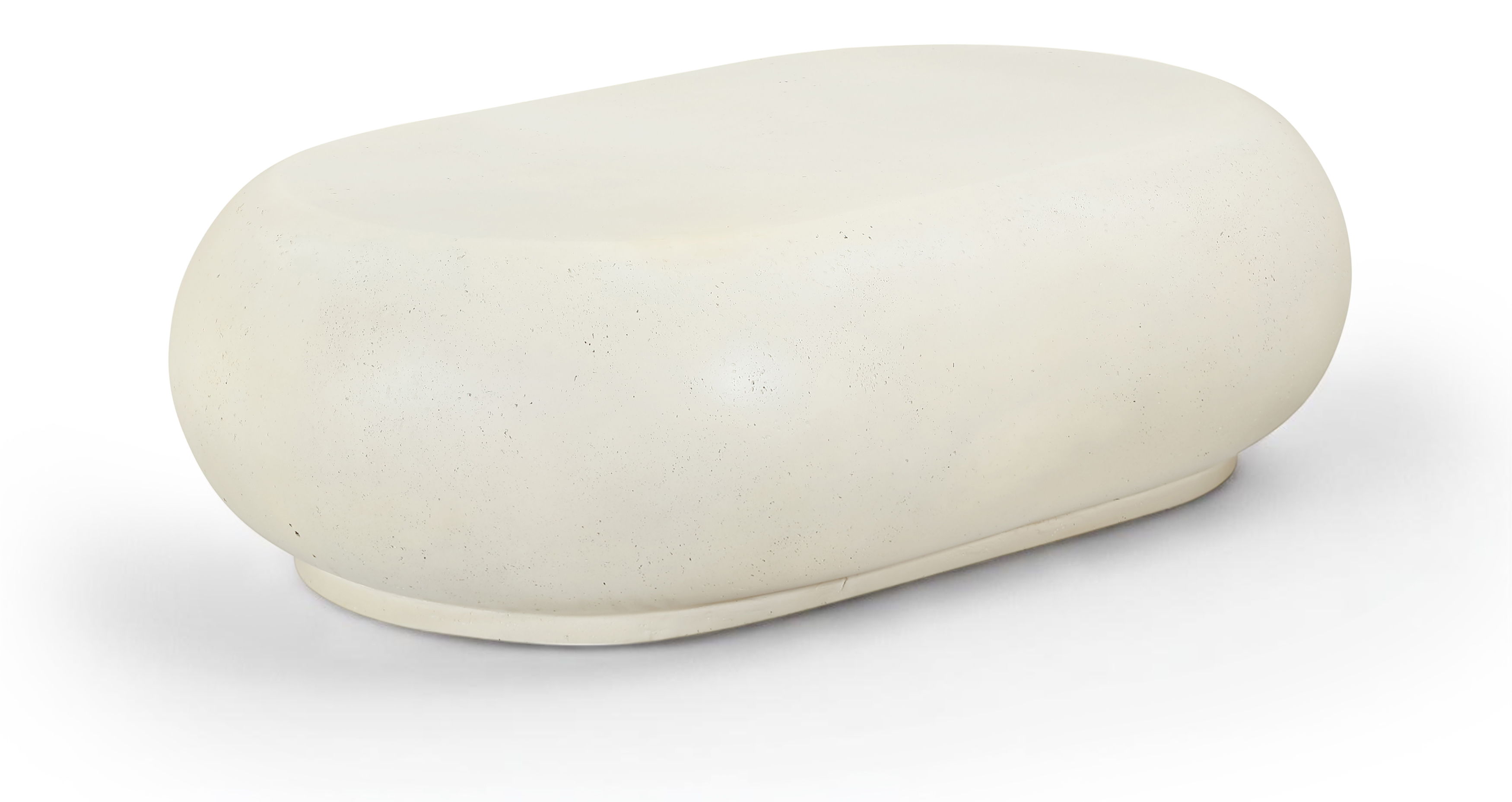Pebble - Concrete And Fiberglass Indoor / Outdoor Coffee Table - Cream