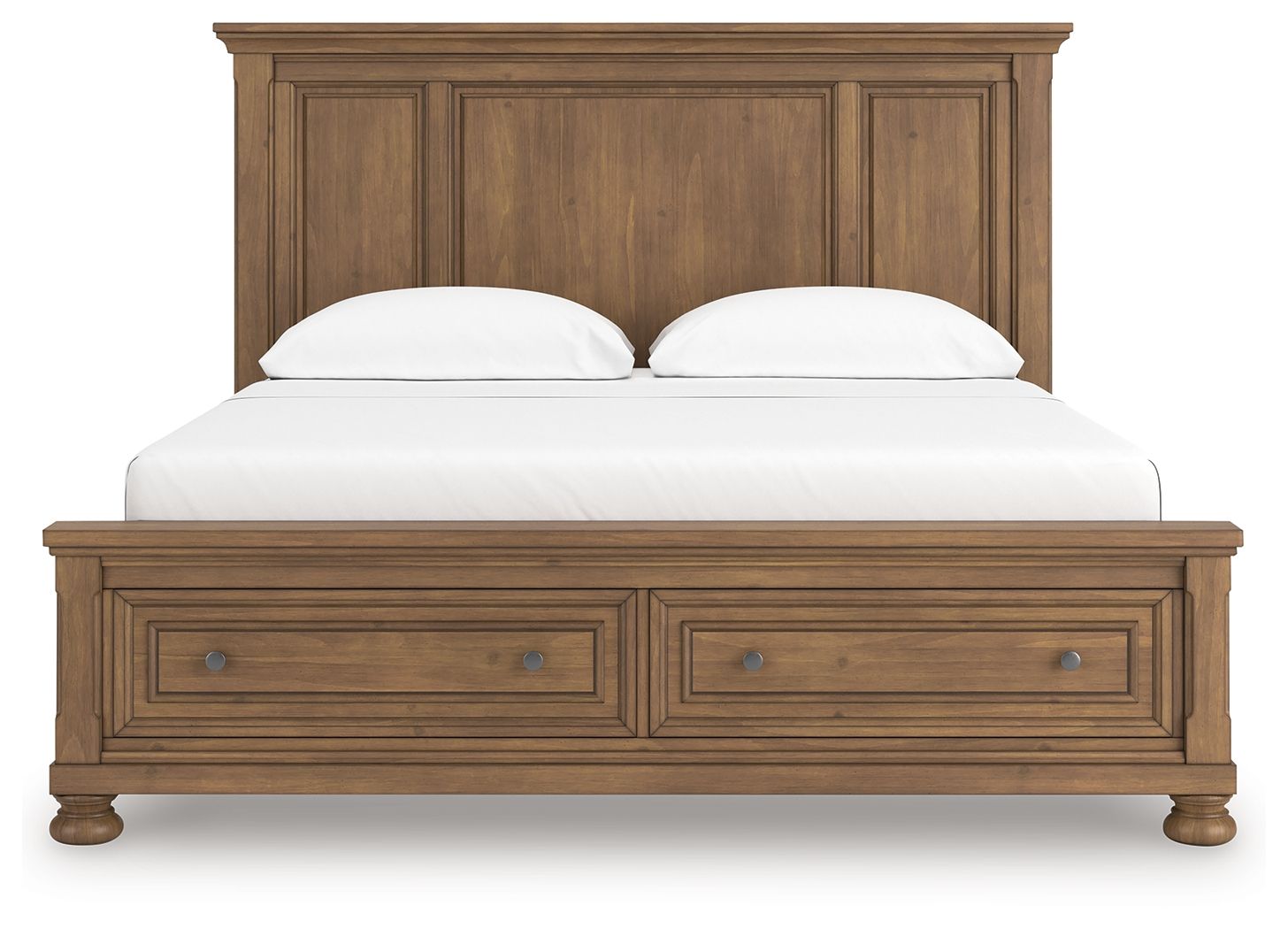 Ashley Furniture Feddinger - California King Panel Storage Bed - Medium Brown - Image 6