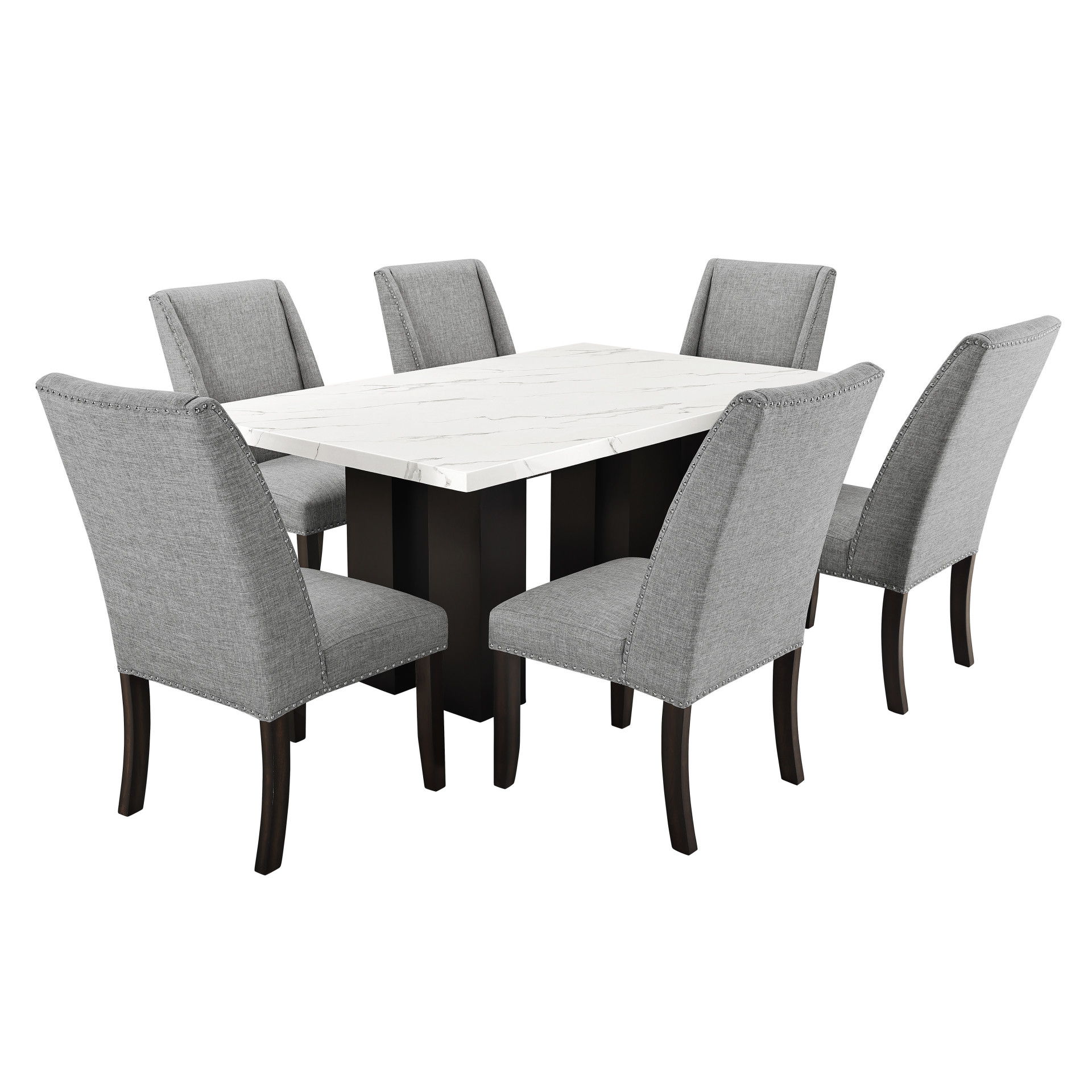 Faust - Dining Chair (Set of 2) - Gray, gray, view 7