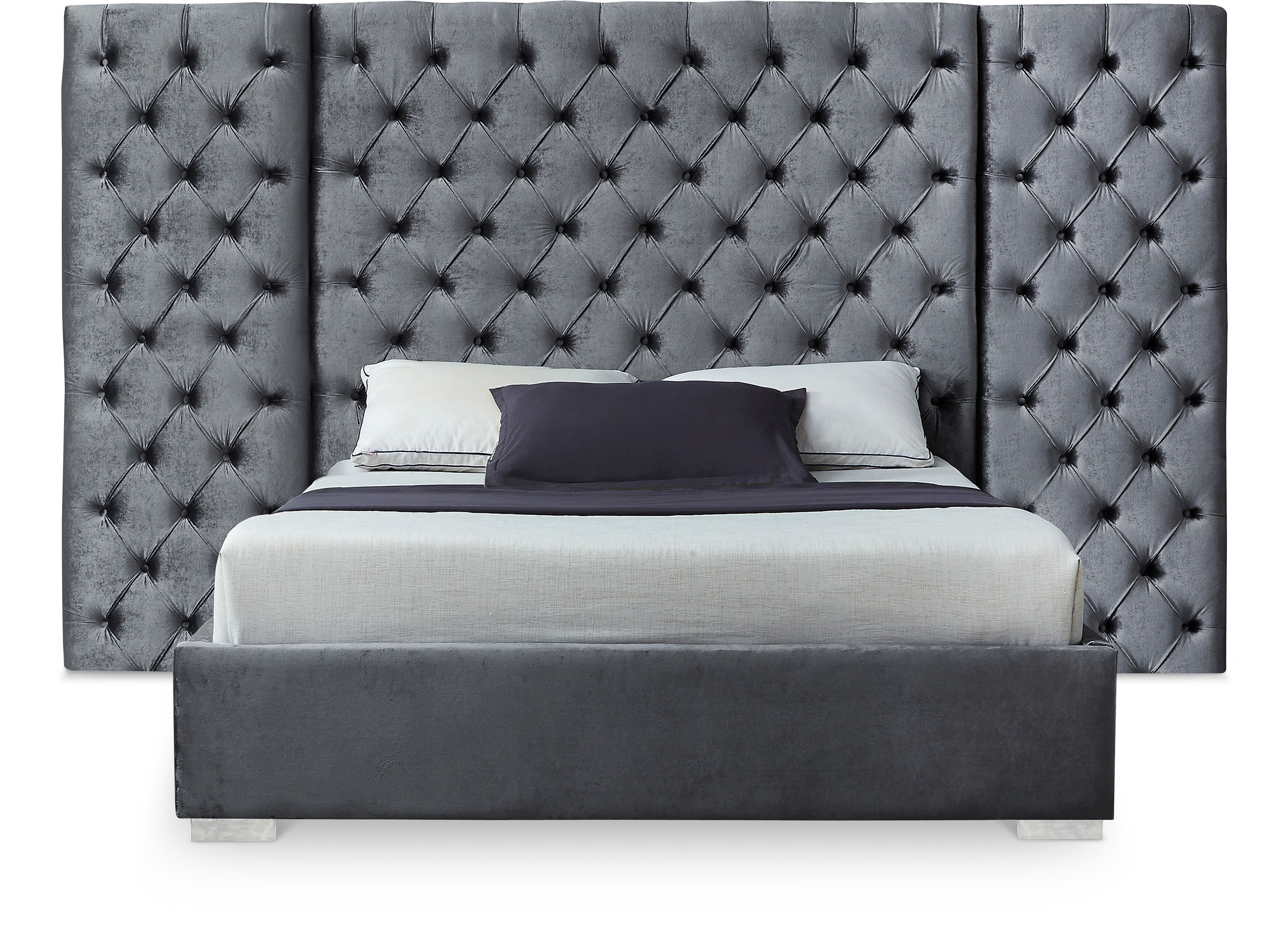 Grande - King Bed - Gray