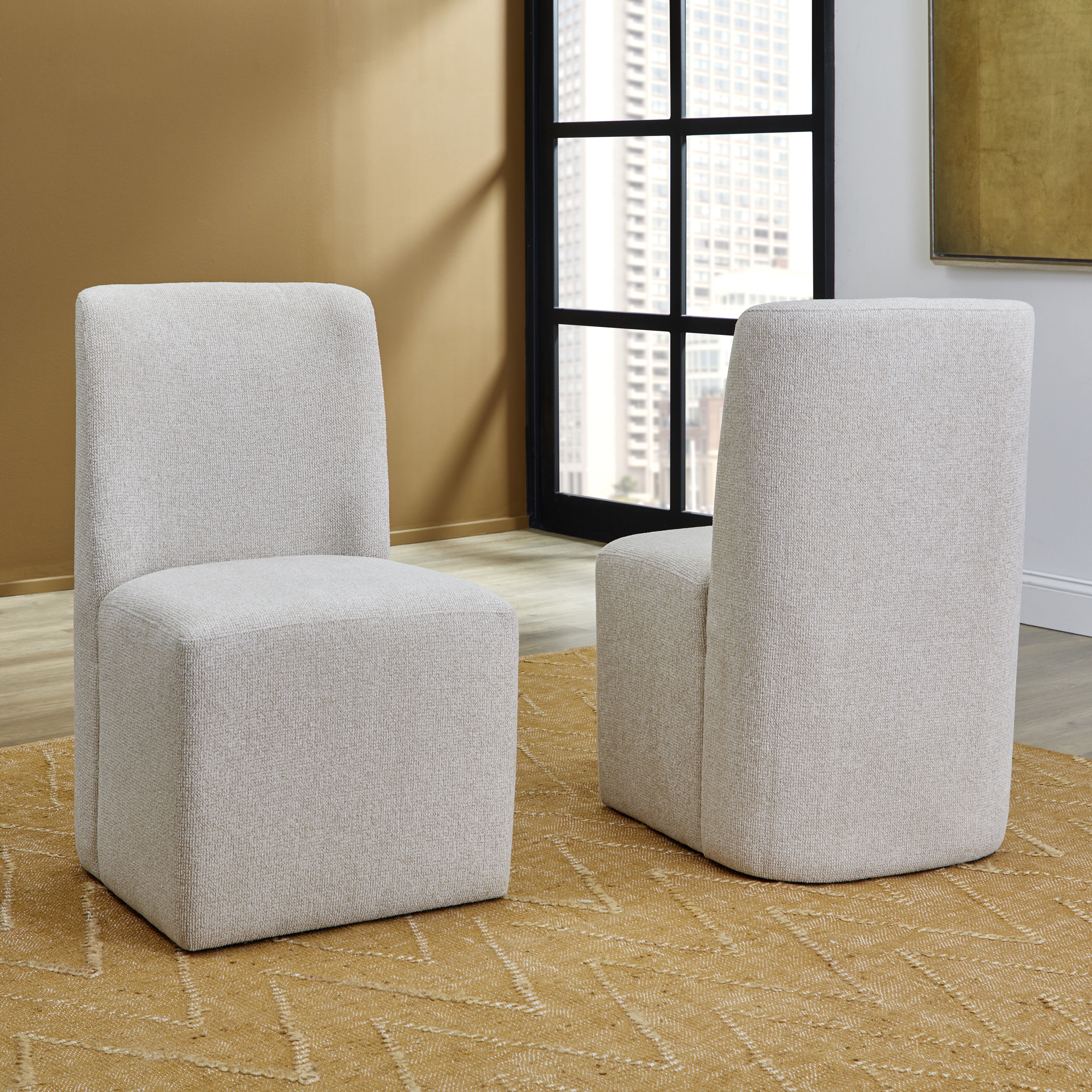 Waterfall - Upholstered Dining Chair (Set of 2) - Beige, beige, view 6