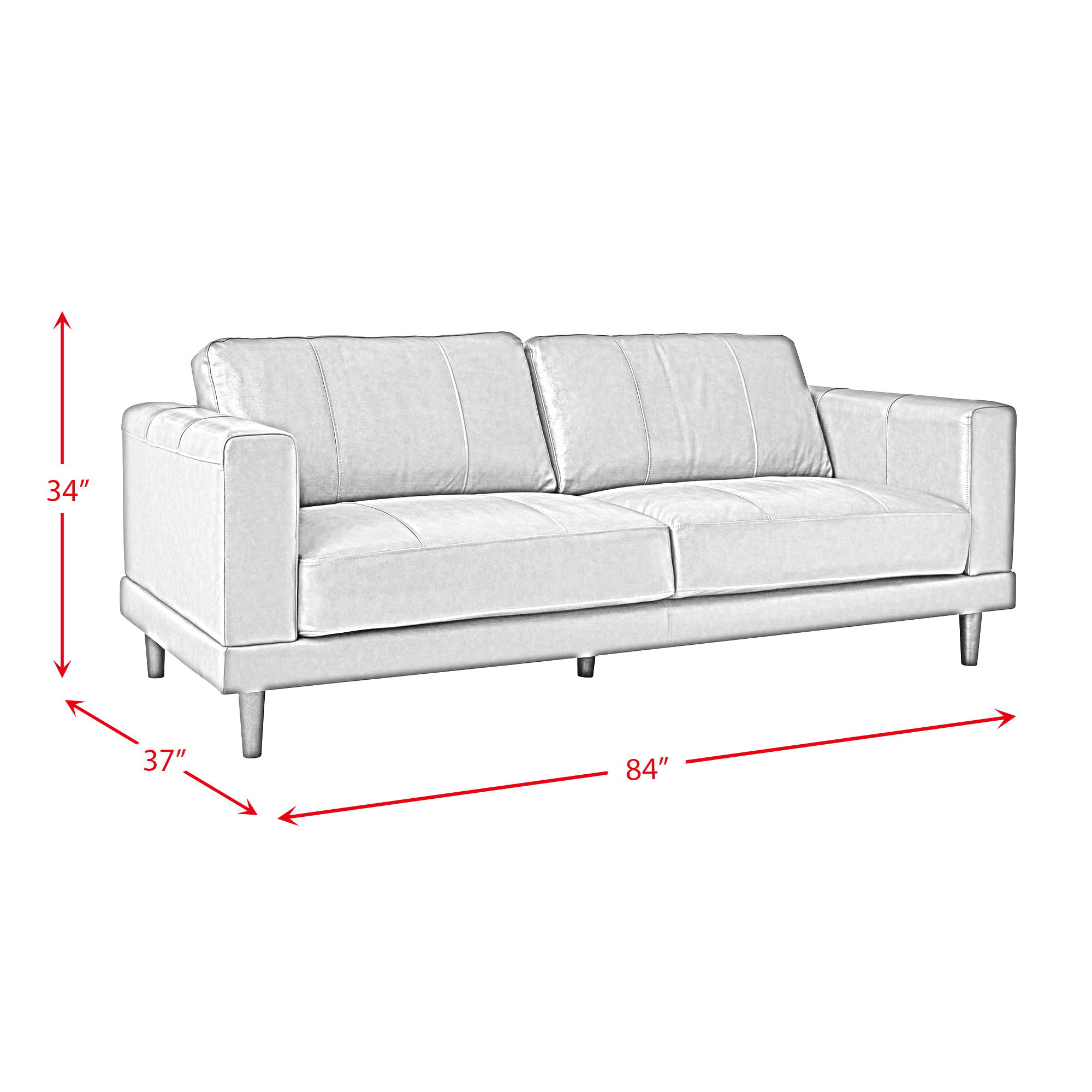 Hampton - Sofa - Fiero Tan (Top Grain/Pvc)