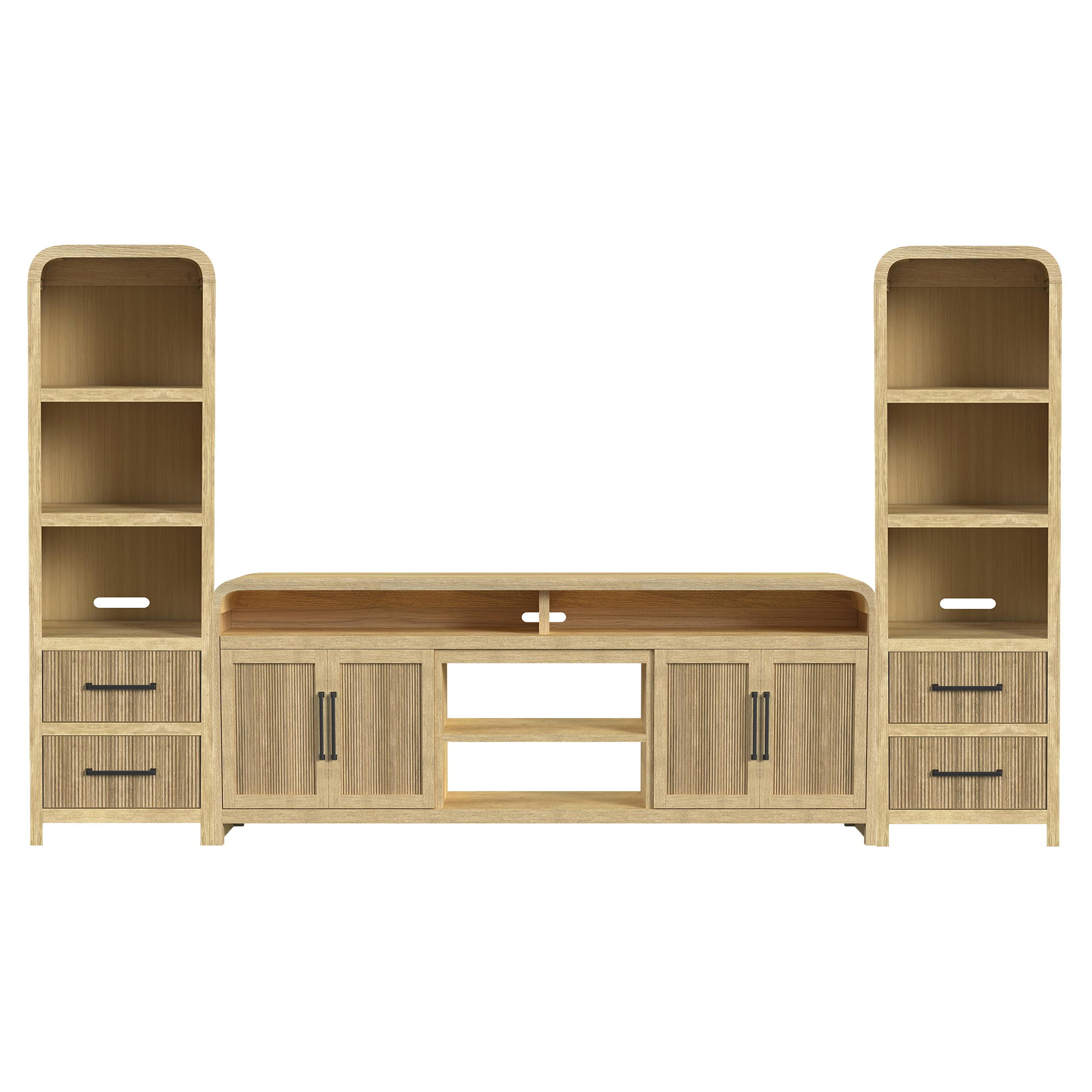3 Pc · Entertainment Unit With 82" TV Console