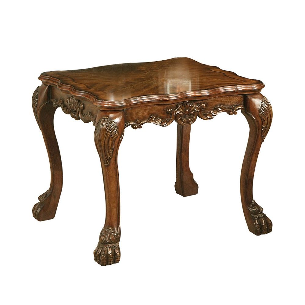 Dresden - 28" End Table - Cherry Oak, dark brown