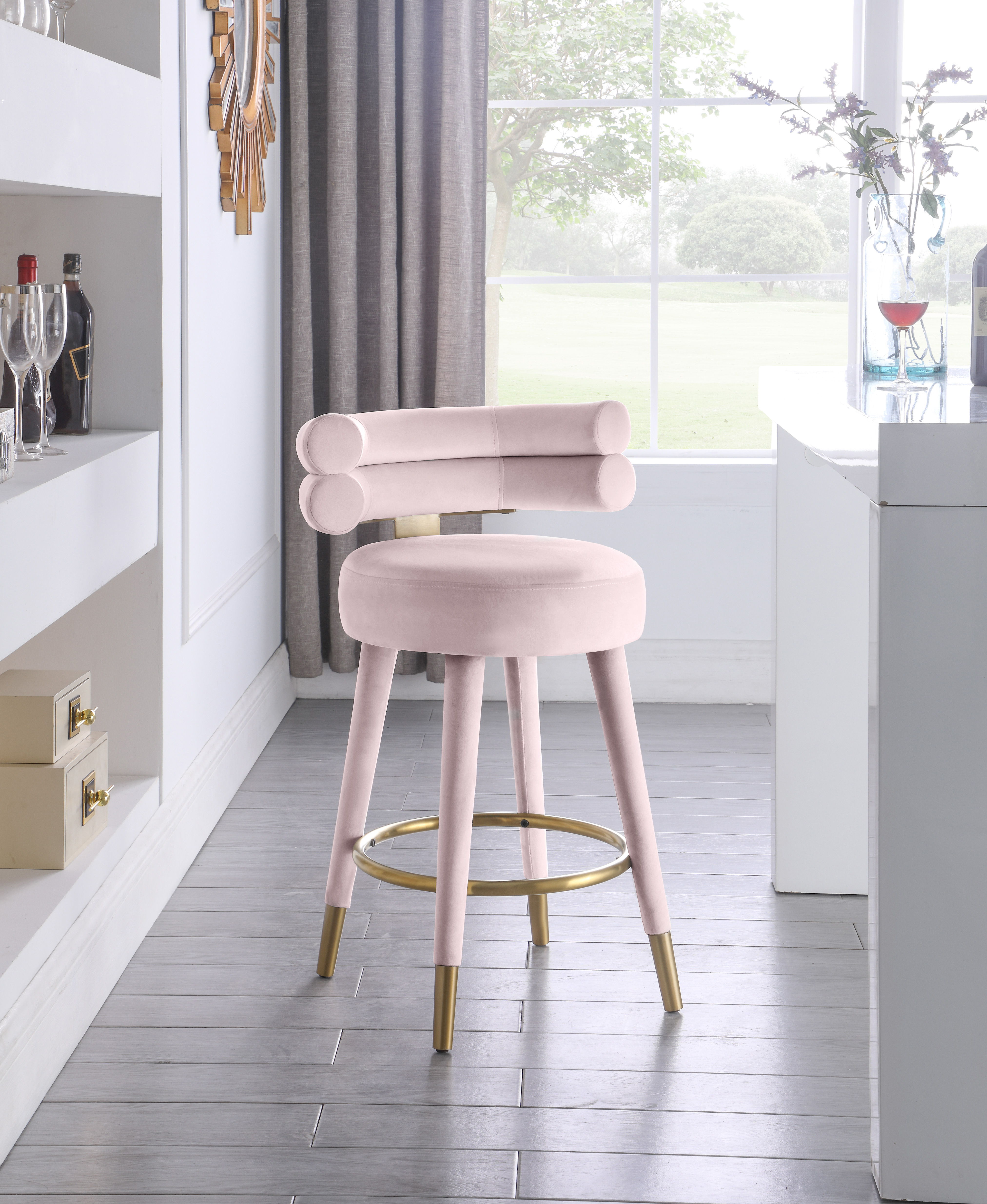 Fitzroy - Counter Stool (Set of 2) - Pink