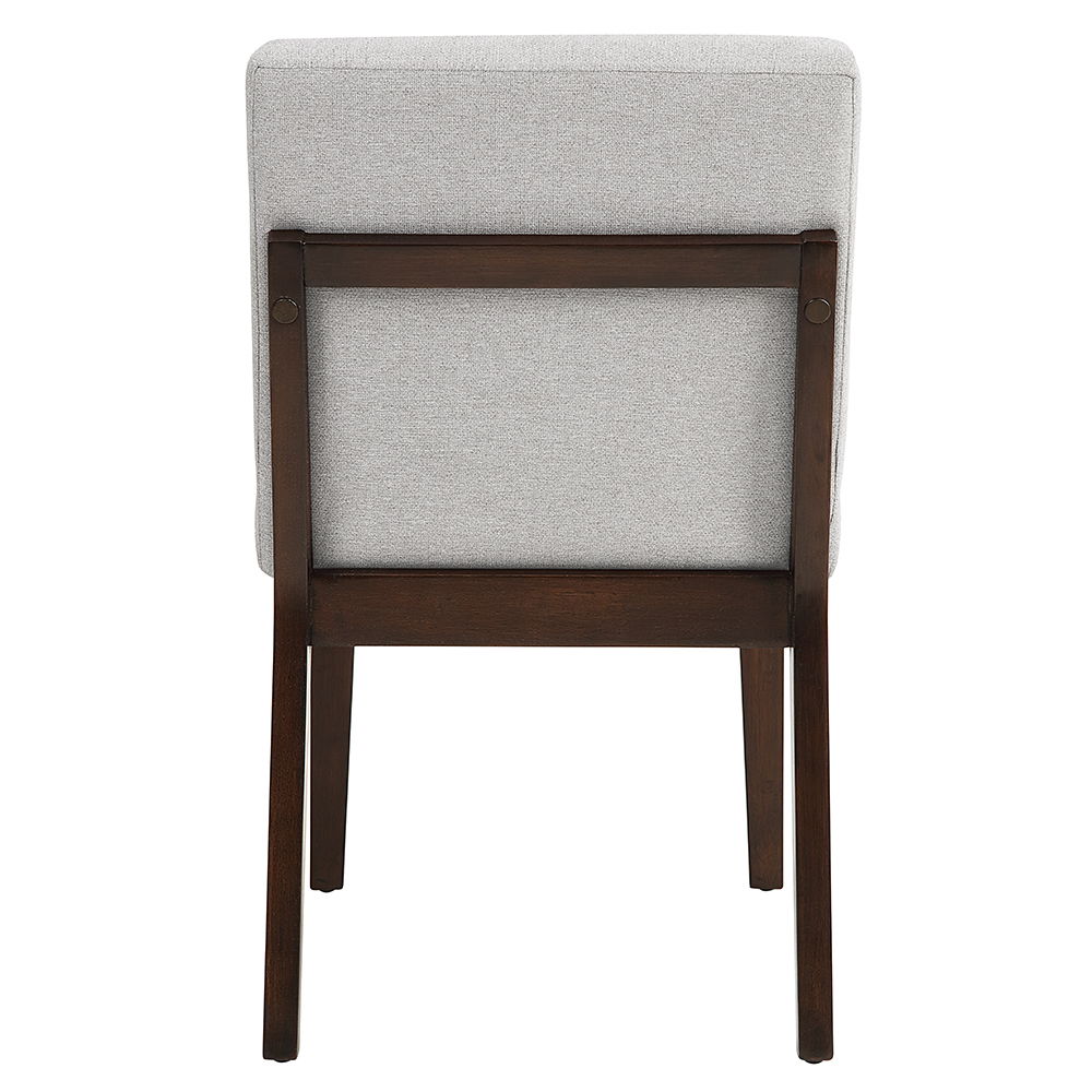 Edwyn - Side Chair (Set of 2) - Gray Fabric & Brown, light gray, view 3