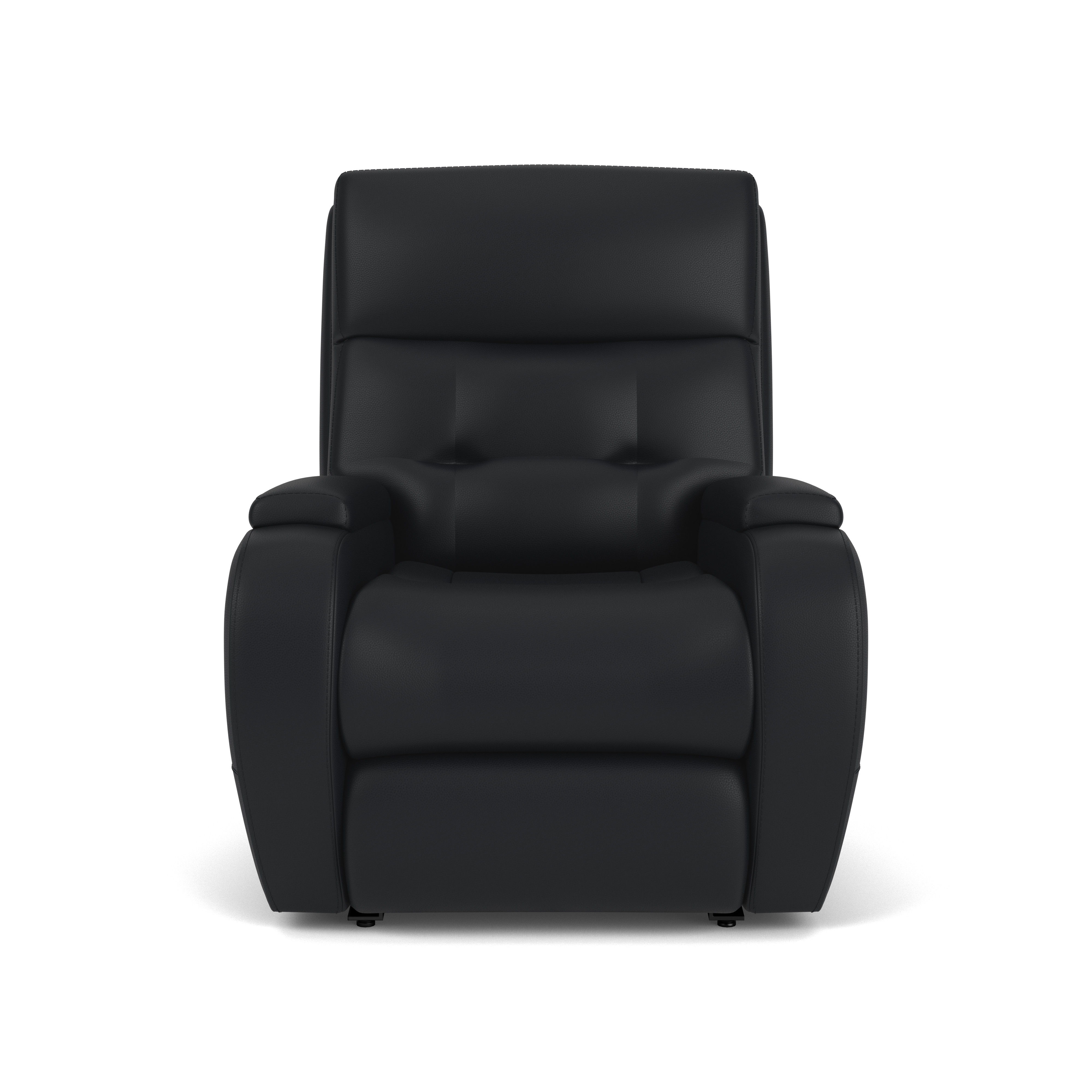Strait - Leather Power Recliner With Power Headrest, black, view 6