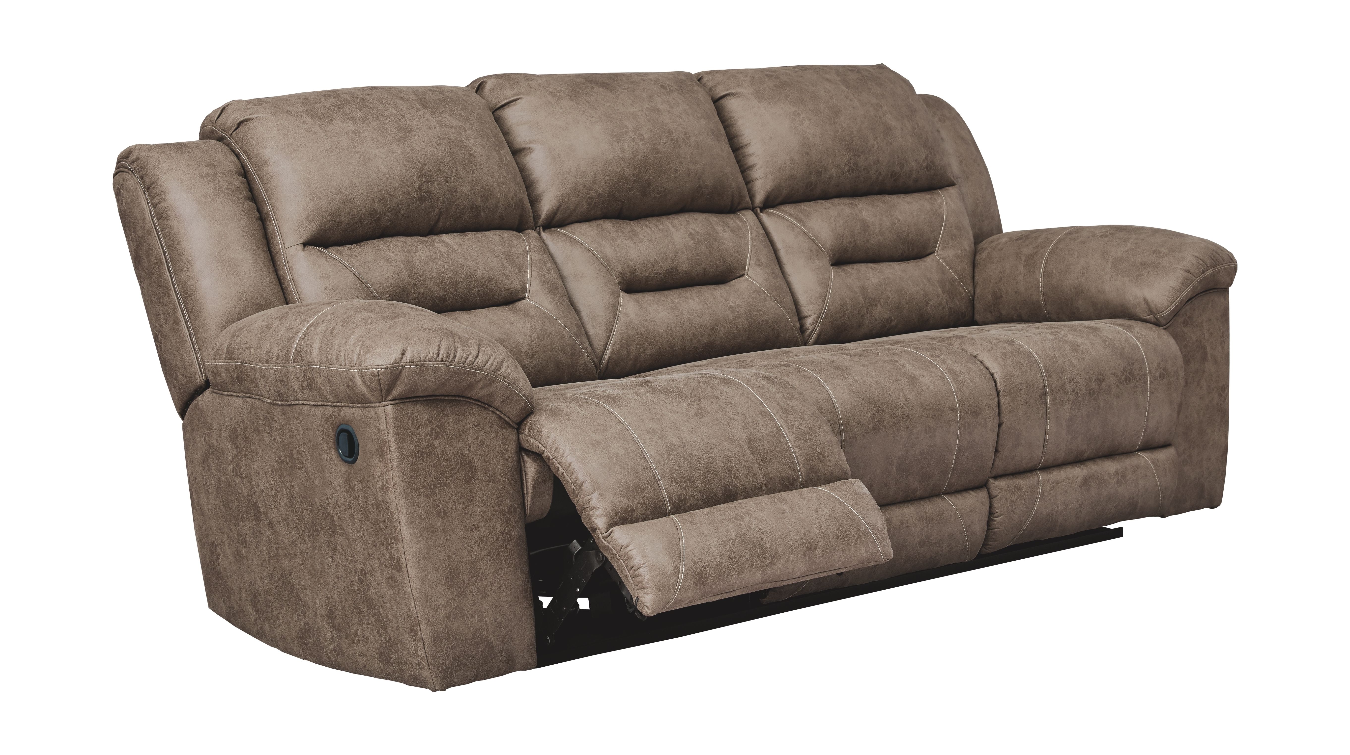 Ashley Furniture Stoneland - 2 Pc. - Reclining Sofa, Loveseat - Fossil - Image 4