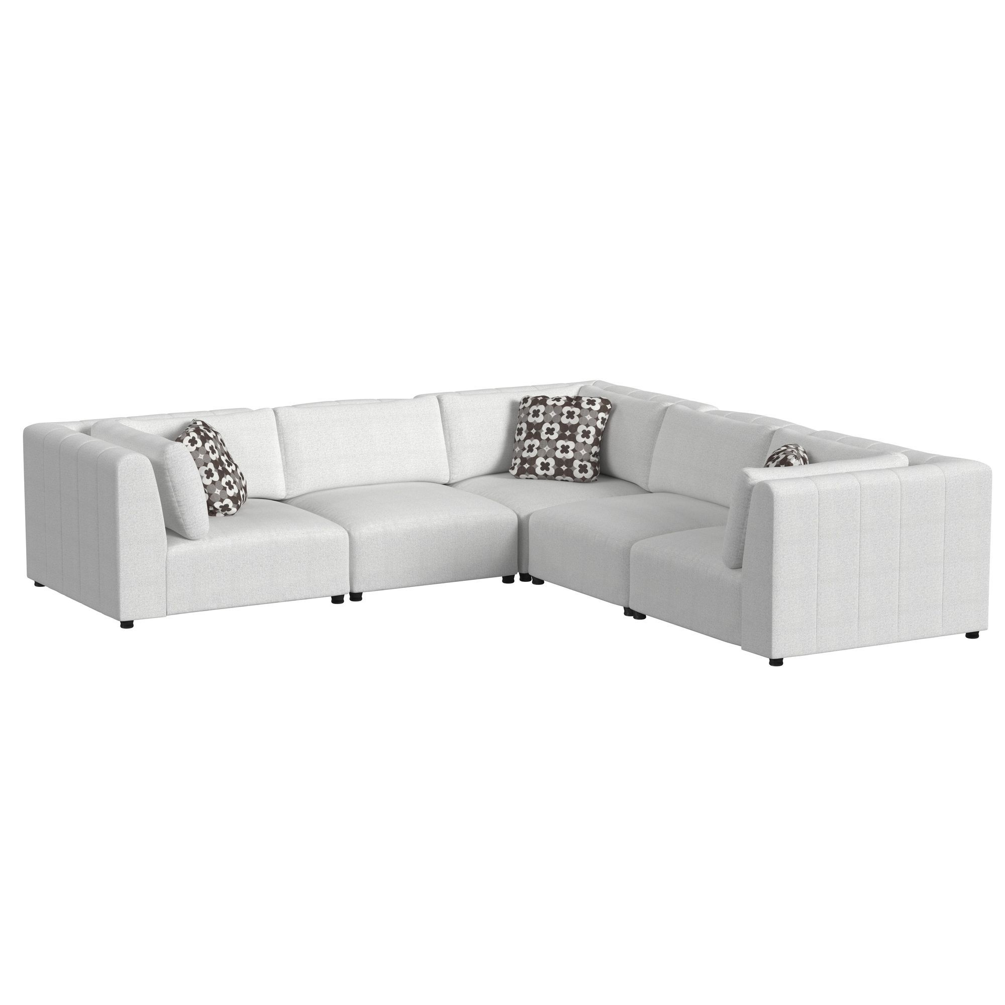 Zandara - 5 Piece Modular Set Sectional - Beige