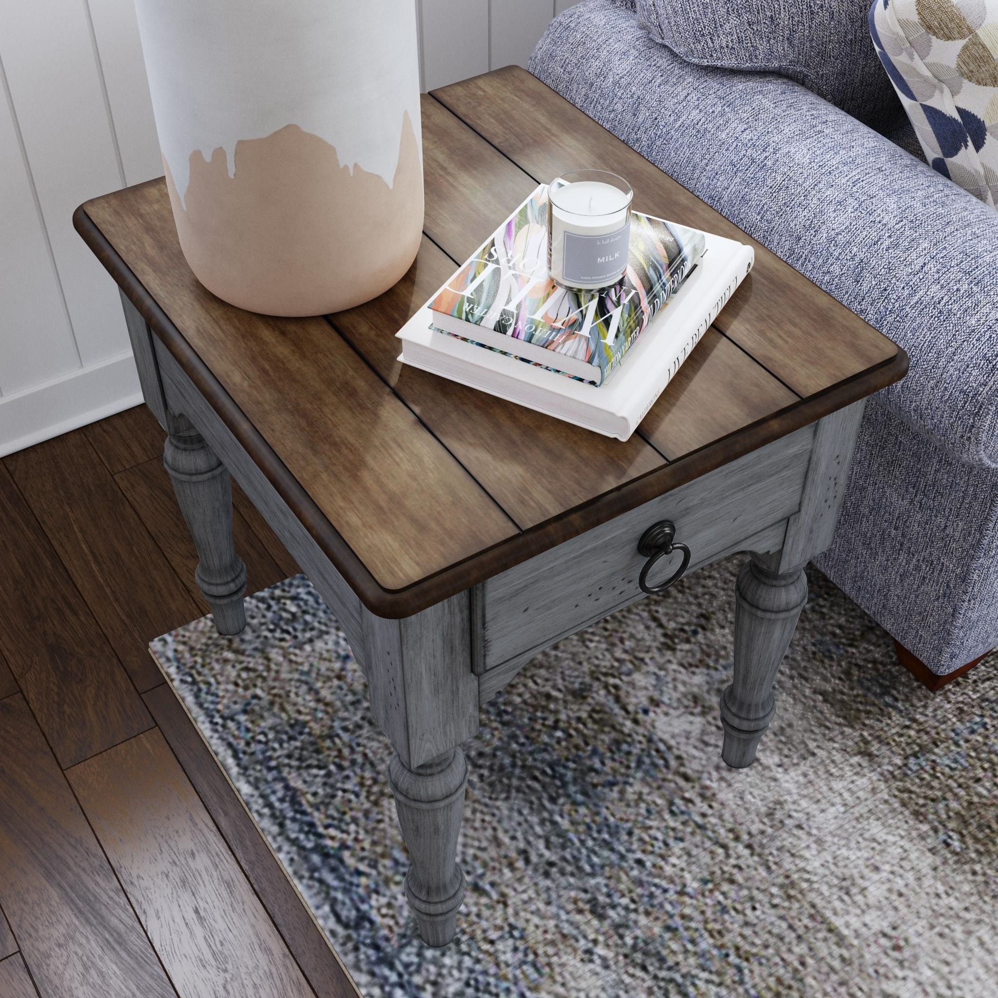 Plymouth - End Table - Gray, gray