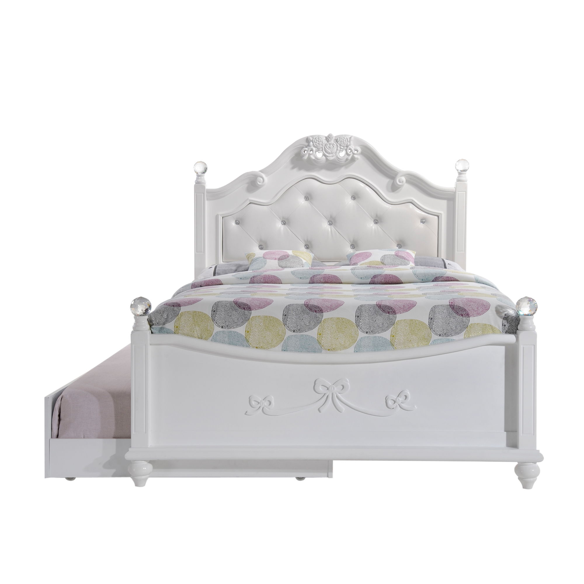 Alana - Full Platform Bed With Storage Trundle - White