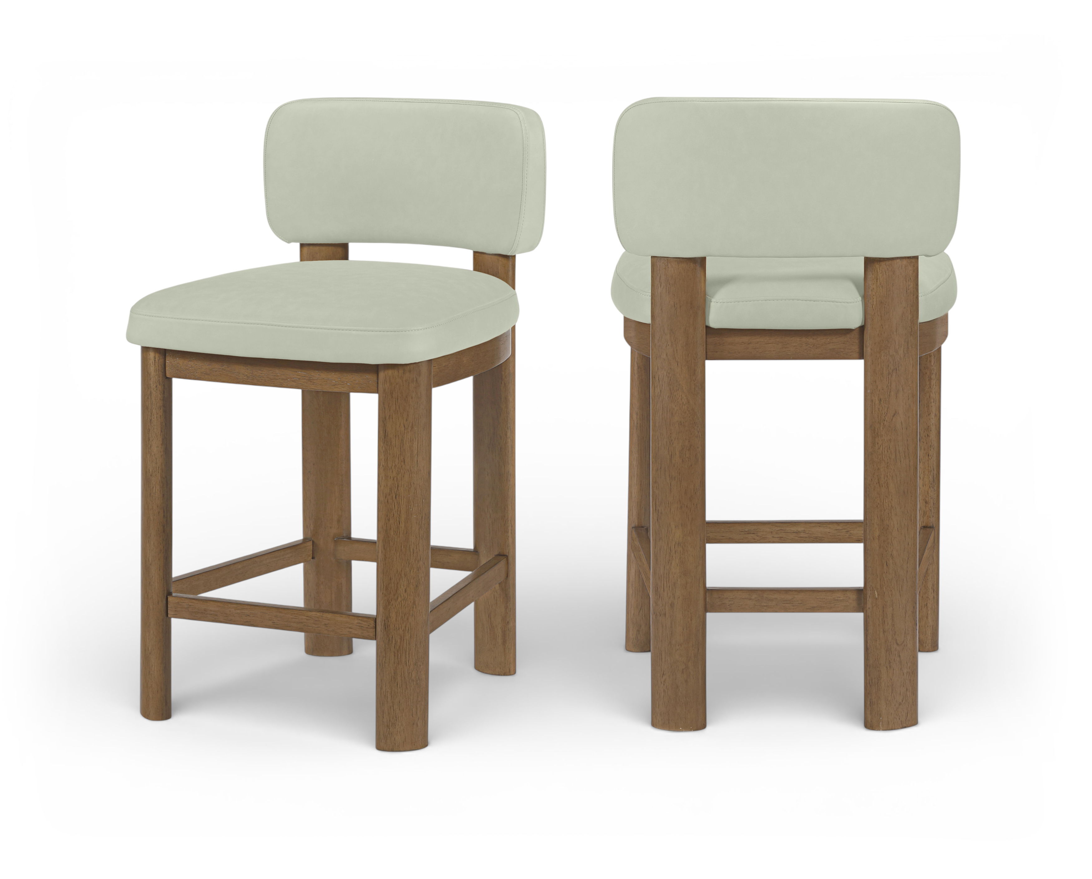 Paloma - Vegan Leather Upholstered Counter Stool (Set of 2) - Mint
