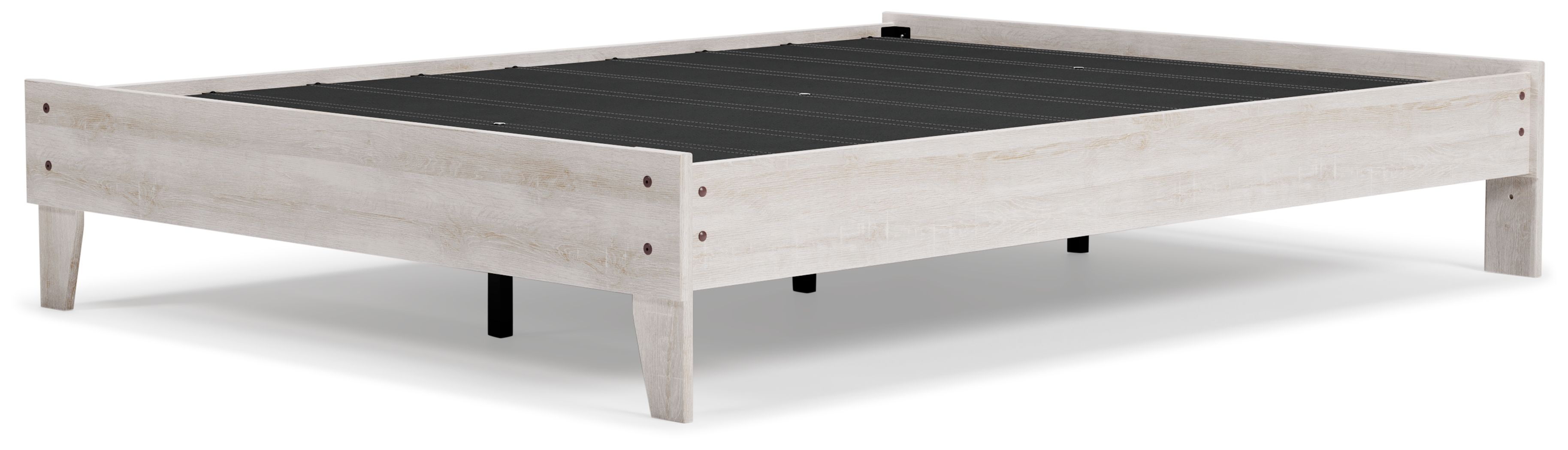 Shawburn - Queen Platform Bed - Whitewash, white, view 4