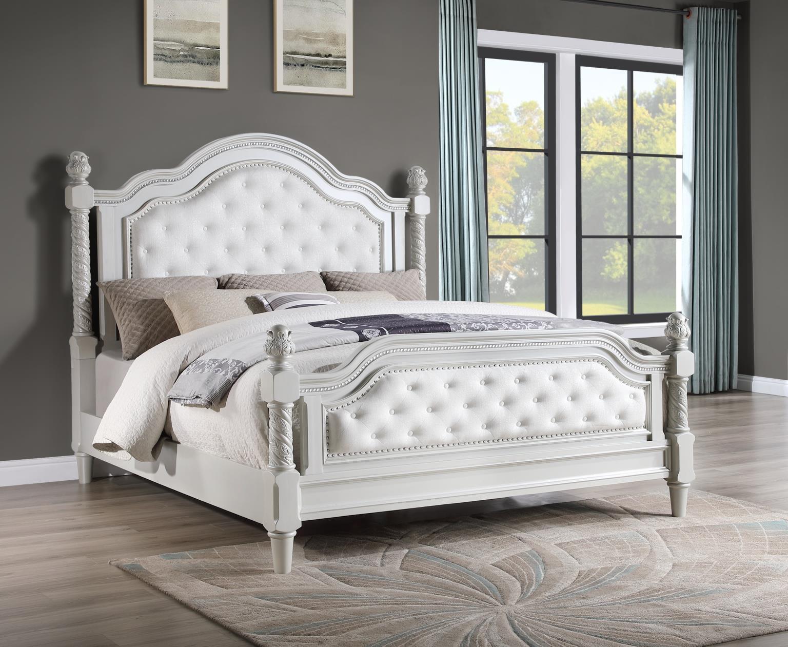 B033 - Queen Bed - White