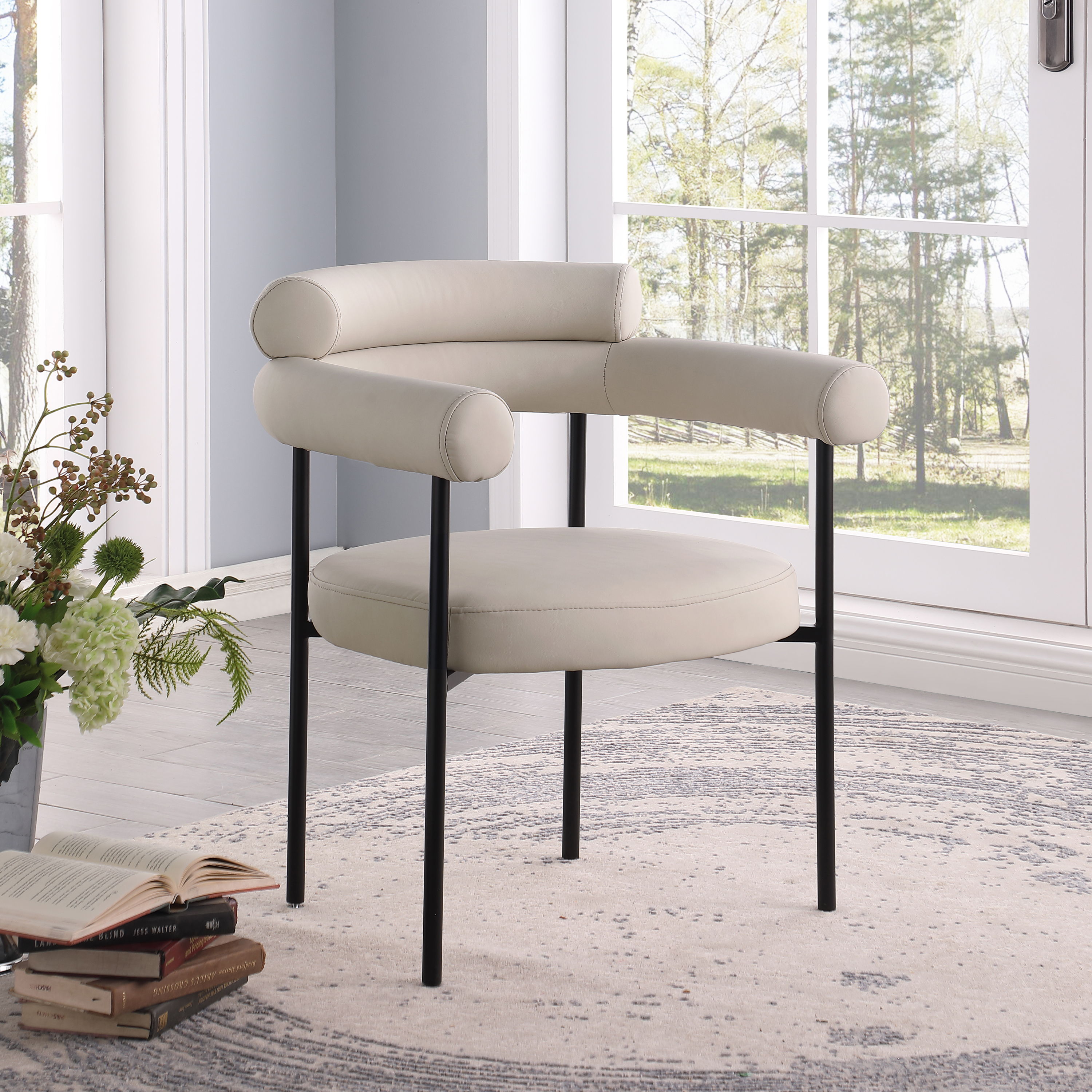 Blake - Faux Leather Dining Chair (Set of 2) - Taupe