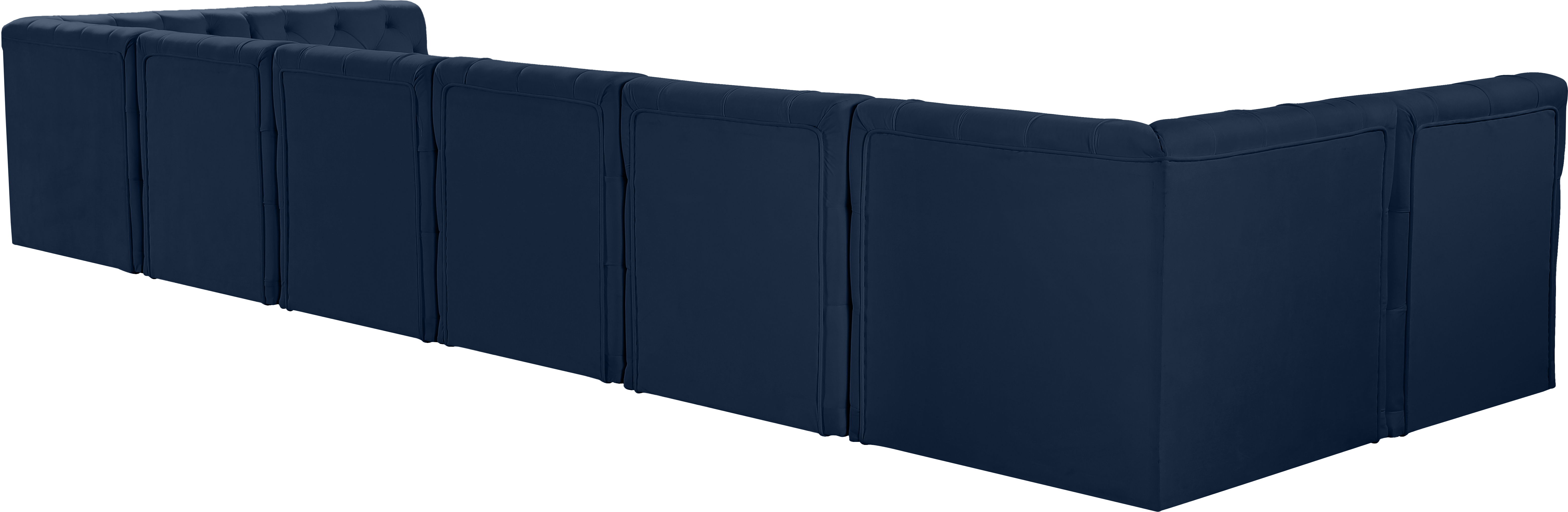 Tuft - 8 Piece Modular U-Shaped Armless Sectional - Navy