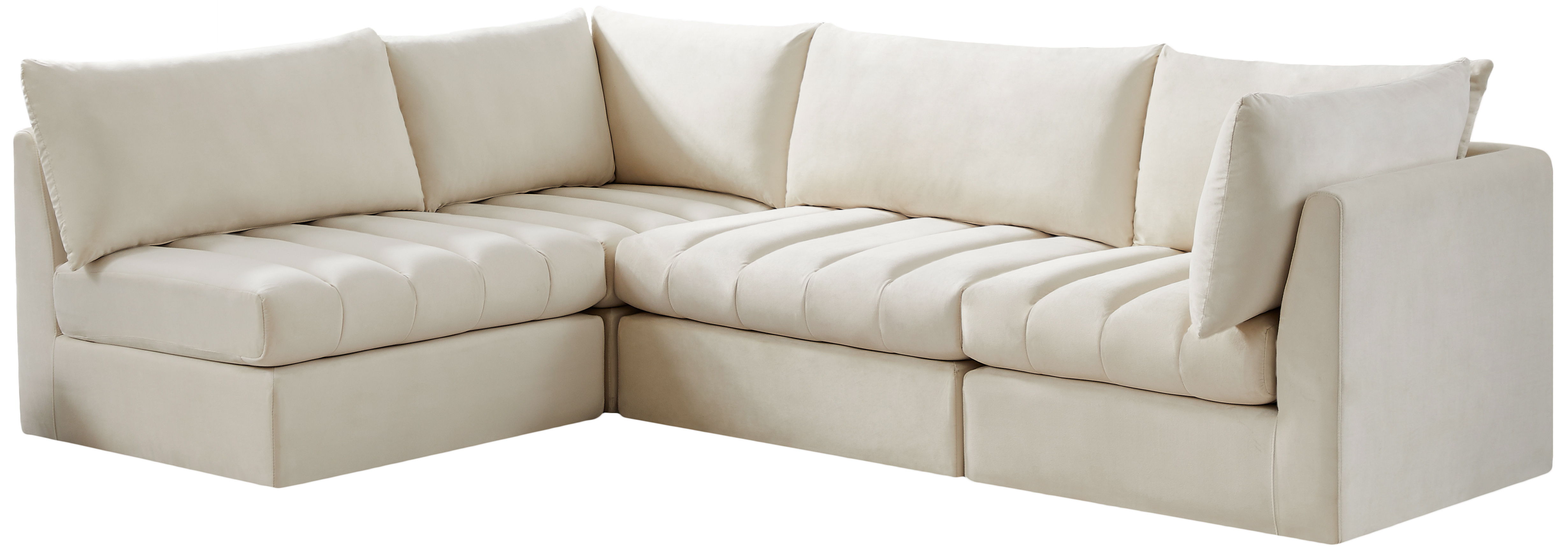 Jacob - Modular Croner Sectional 4 Piece - Cream