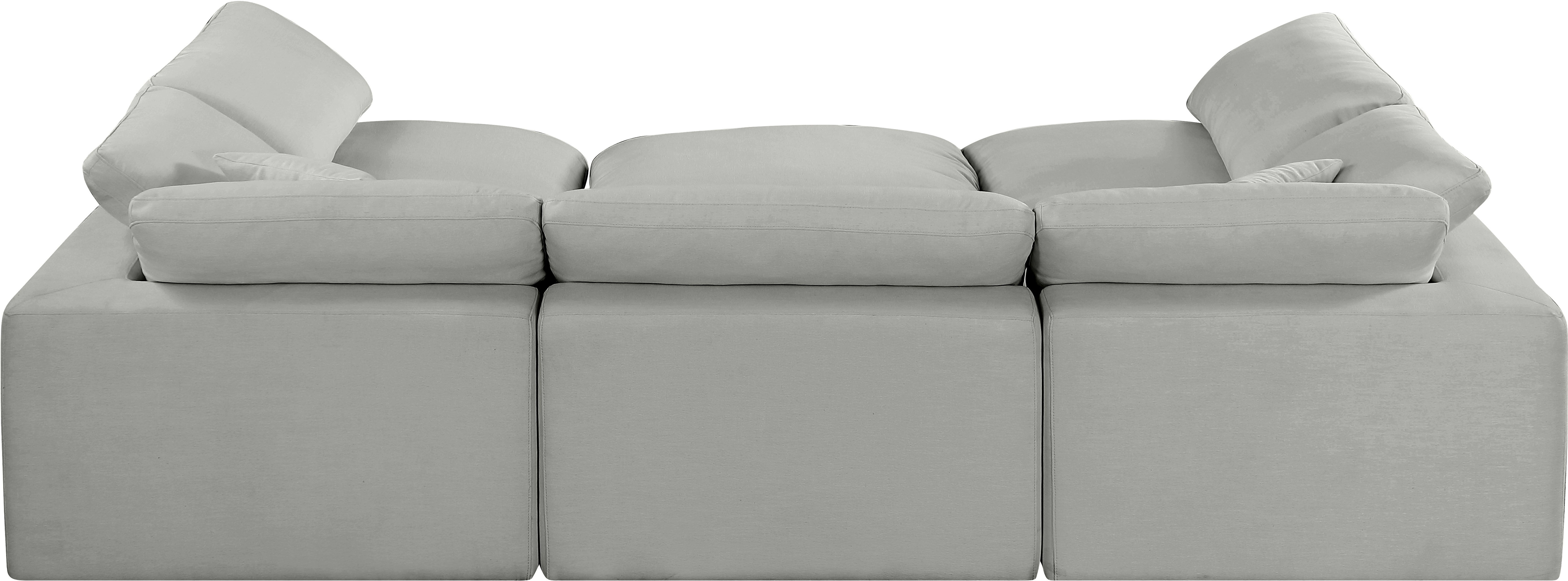 Comfy - 6 Piece Linen Sectional - Gray