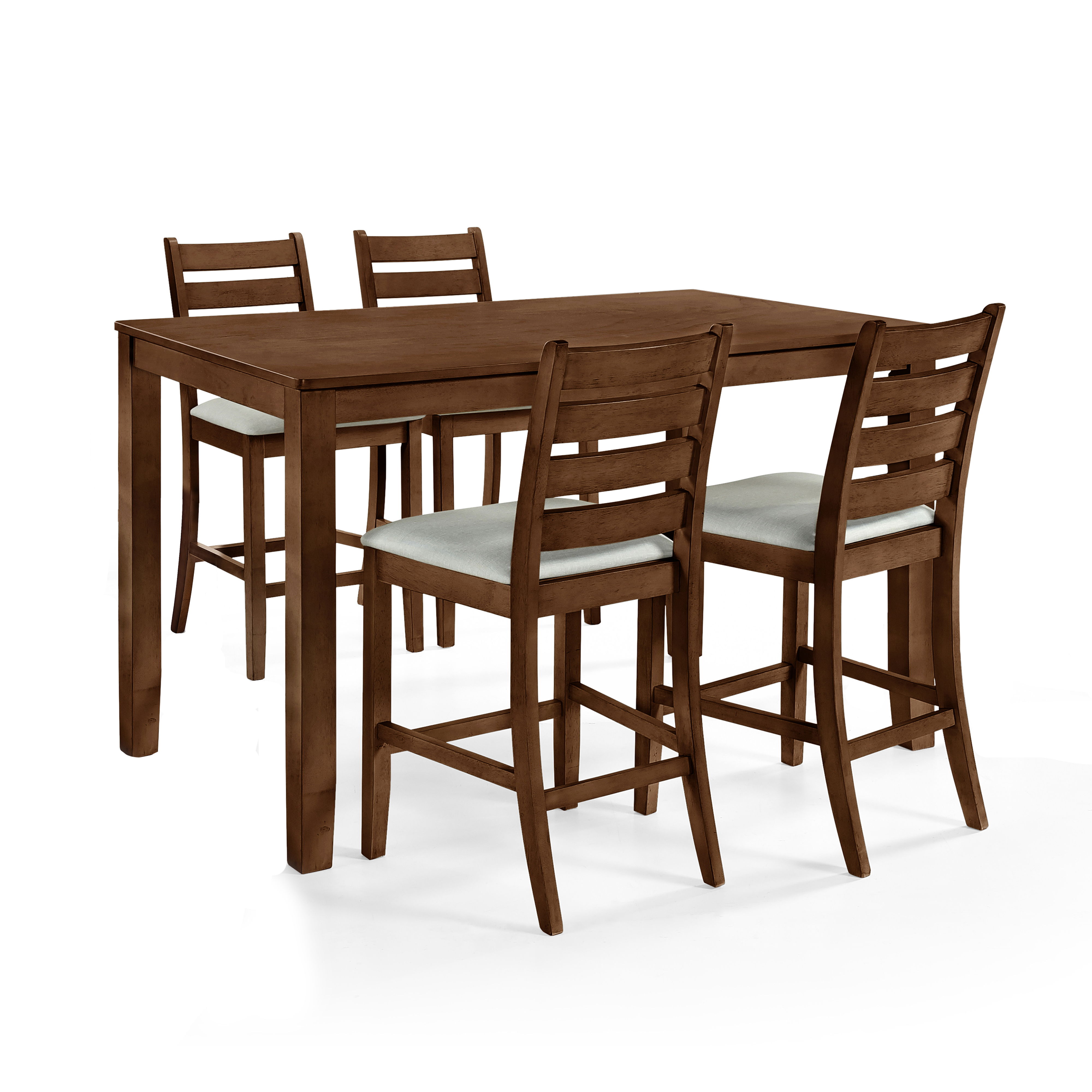 Pascal - Counter Table & 4 Chairs - Walnut