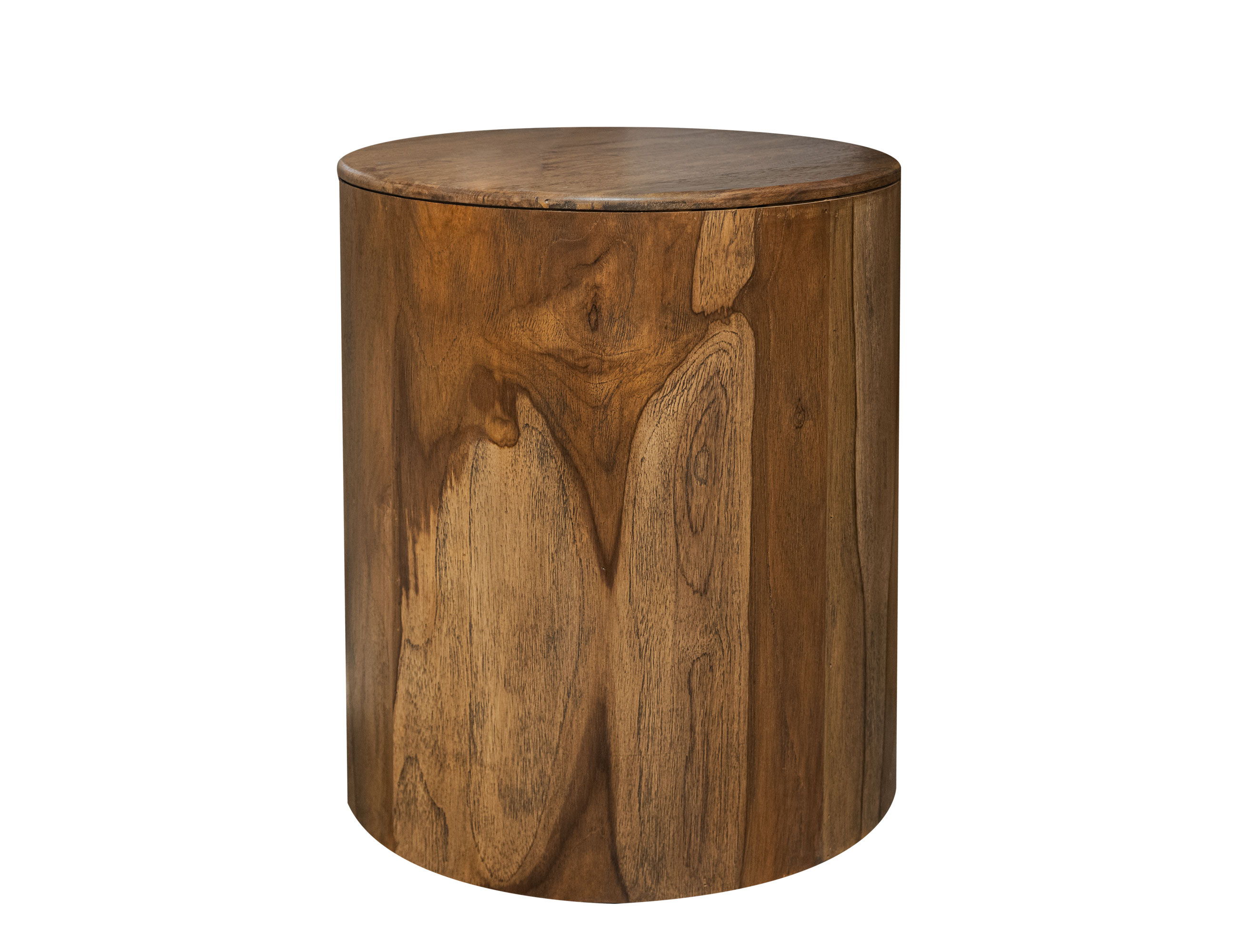 International Furniture Direct Balam - Chairside Table - Almond / Barrel Brown