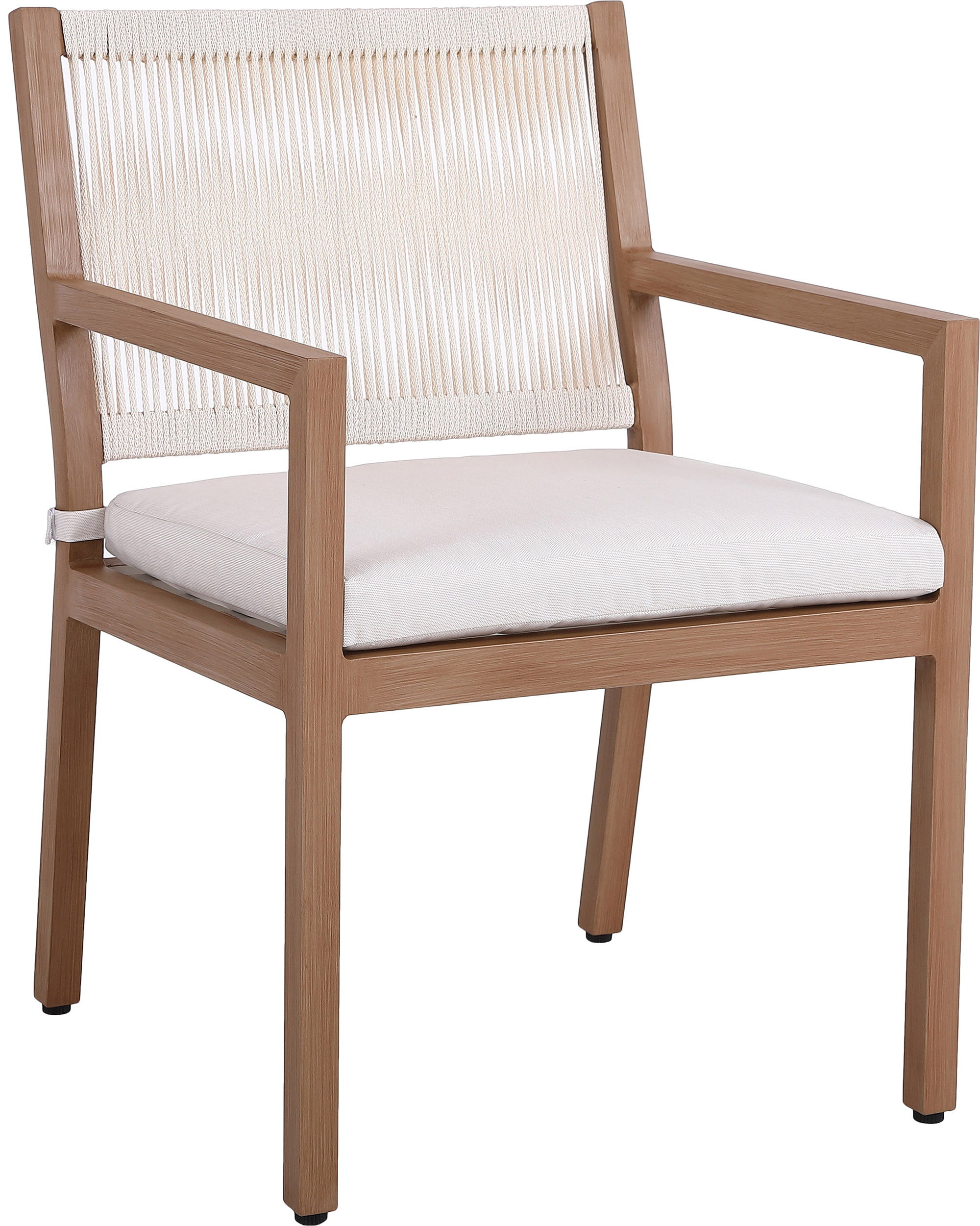 Maui - Water Resistant Outdoor Patio Dining Arm Chair (Set of 2) - Cream