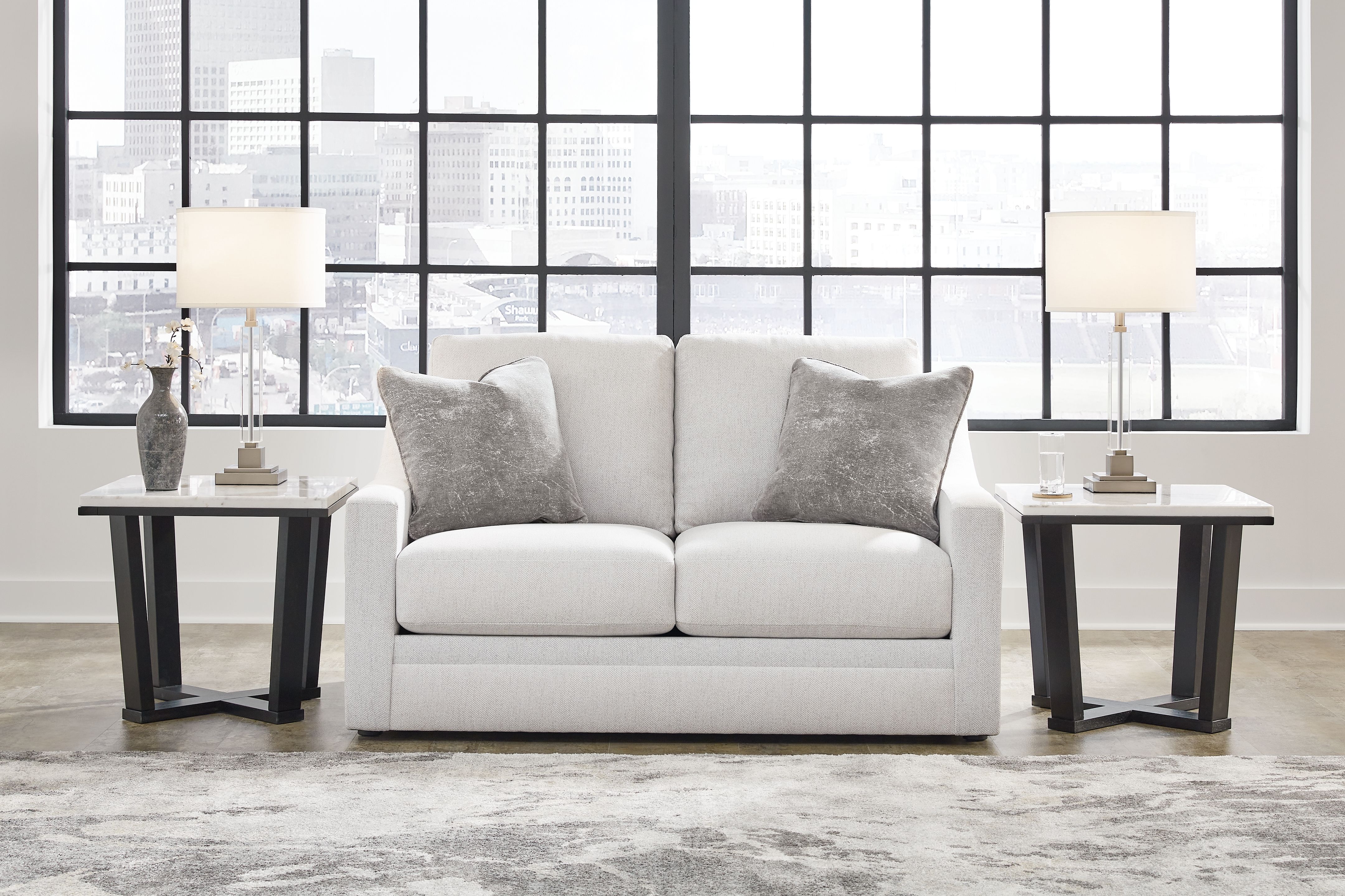 Ashley Furniture Maitelynn - Loveseat - Chalk - Image 2