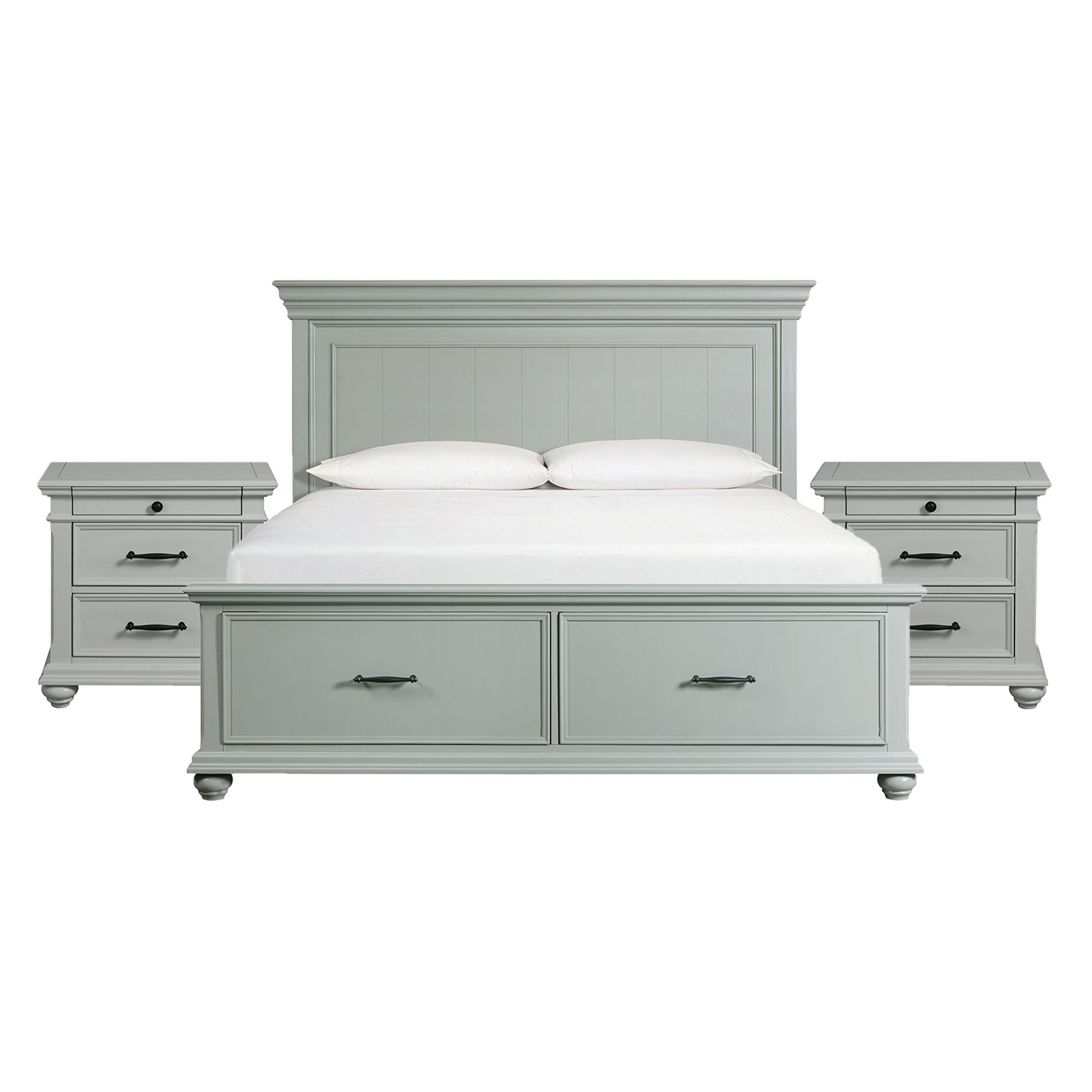 King · 3 Pc · Bedroom Set With 2 Nightstands