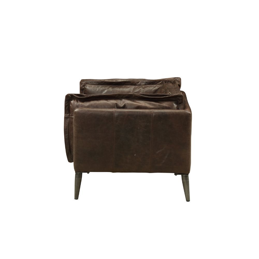 Porchester - Chair - Distress Chocolate Top Grain Leather, dark brown, view 5