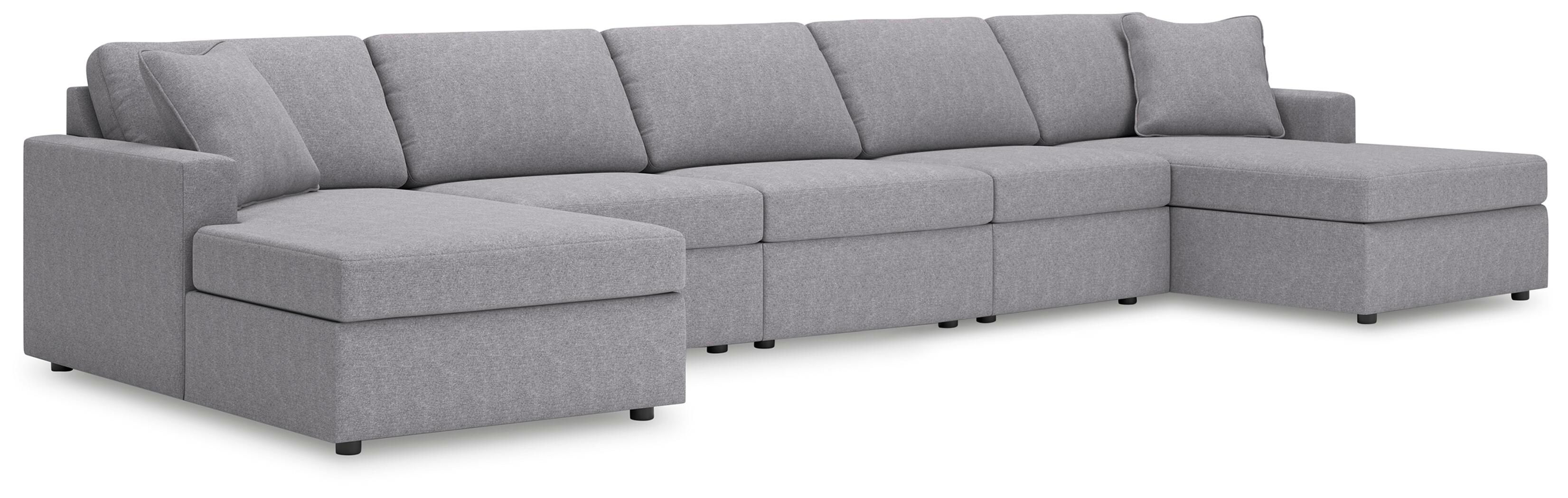 Modmax – 5-Piece Double Chaise Sectional – Granite