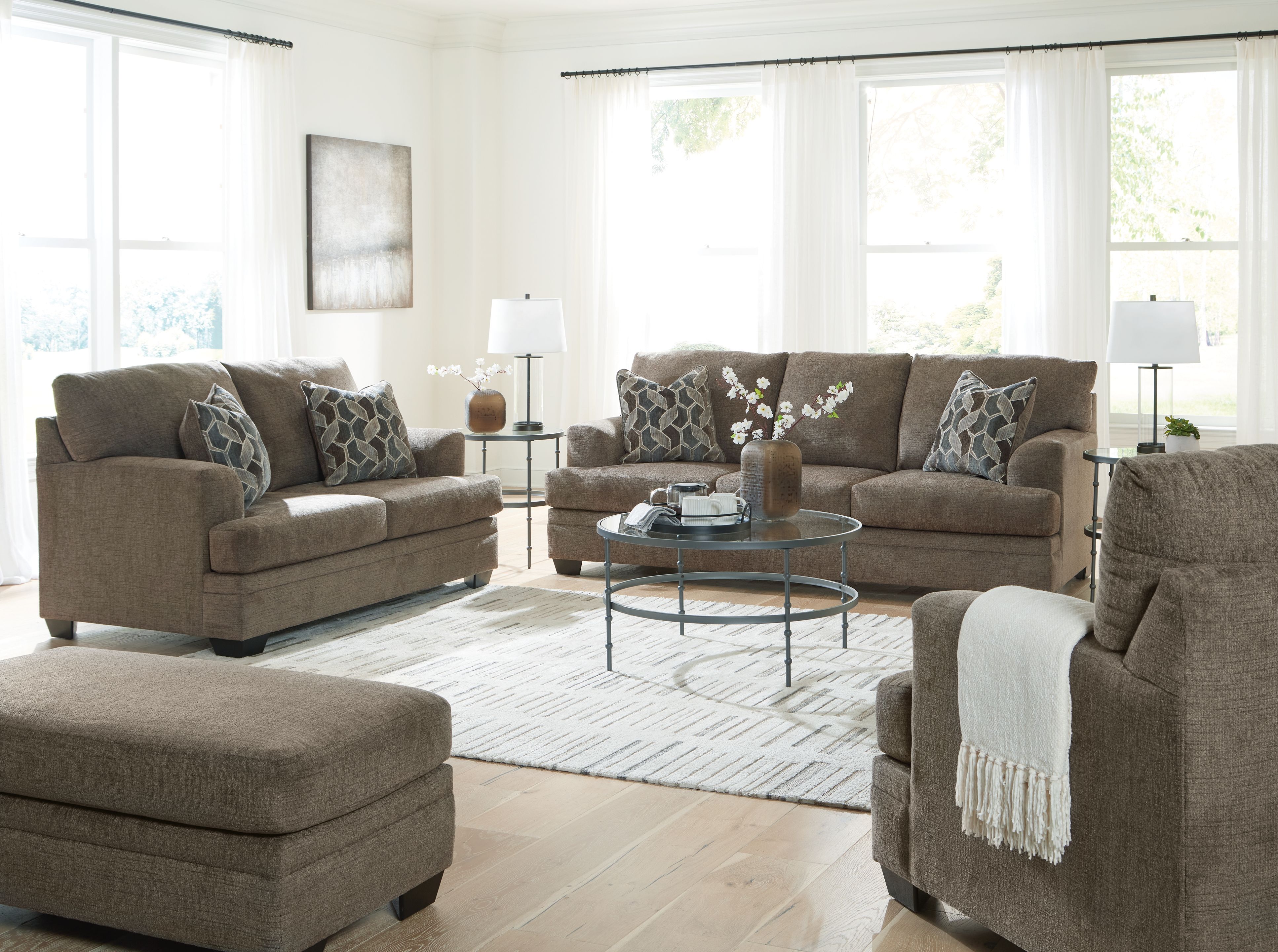 Ashley Stonemeade - Nutmeg - 4 Pc. - Sofa, Loveseat, Chair And A Half, Ottoman