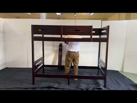 Nissa - Twin Over Twin Bunk Bed - Espresso, dark brown, view 5