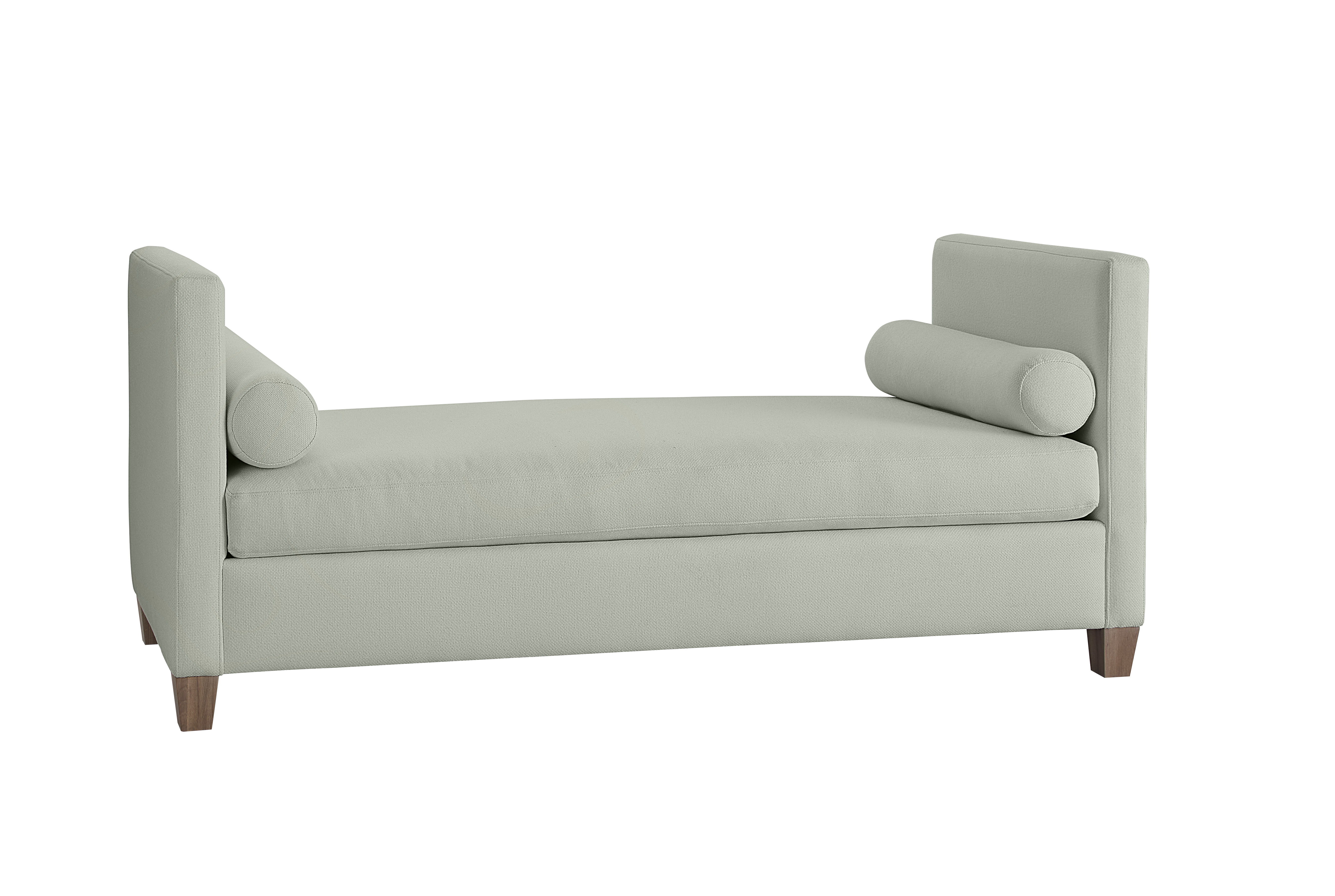 Vaughan-Bassett Tide & Timber - Forest Green Upholstery Day Bed With Twin Mattress And 4 Legs - Gray Oak