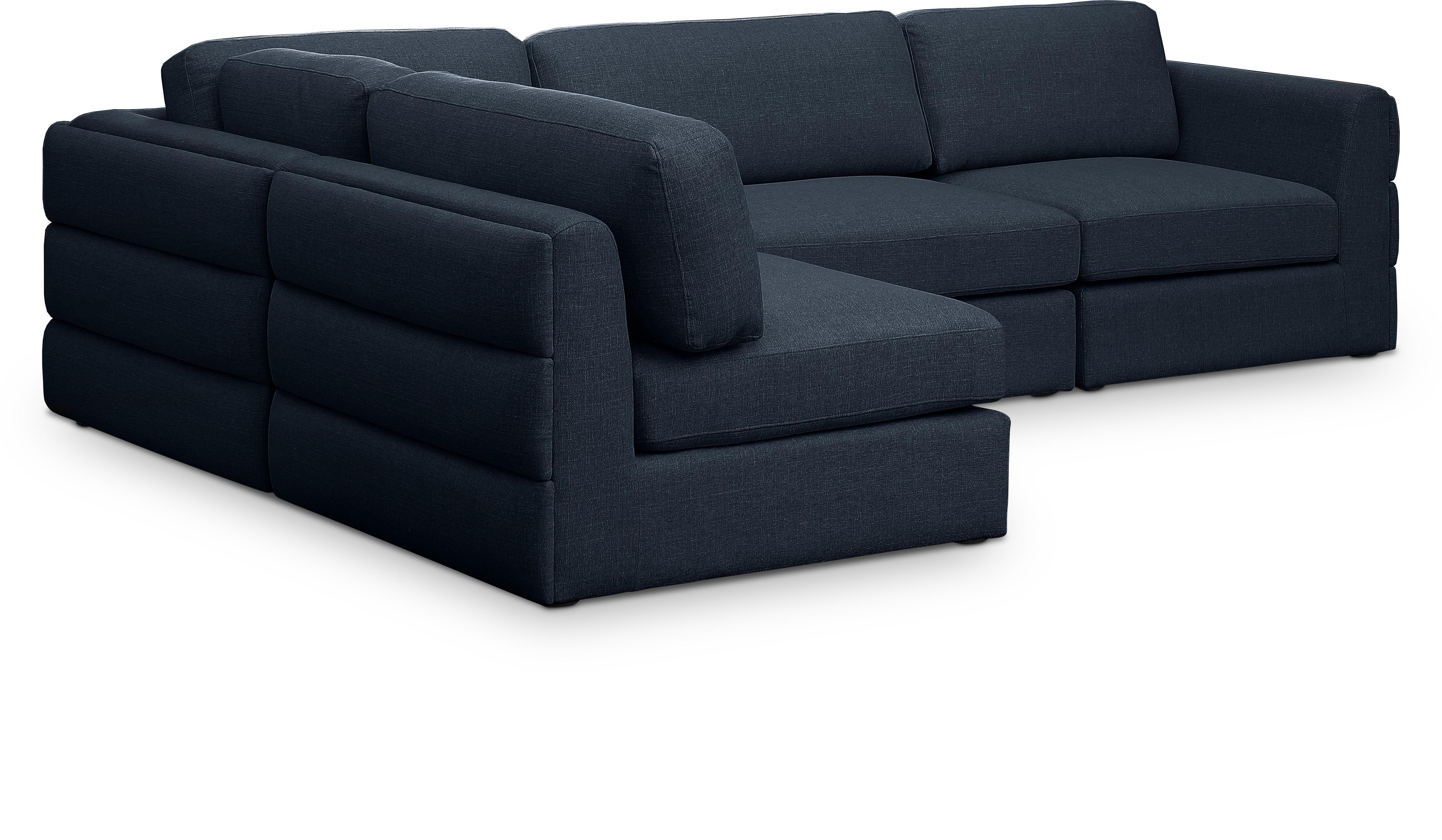 Beckham - 4 Piece Modular Sectional - Navy