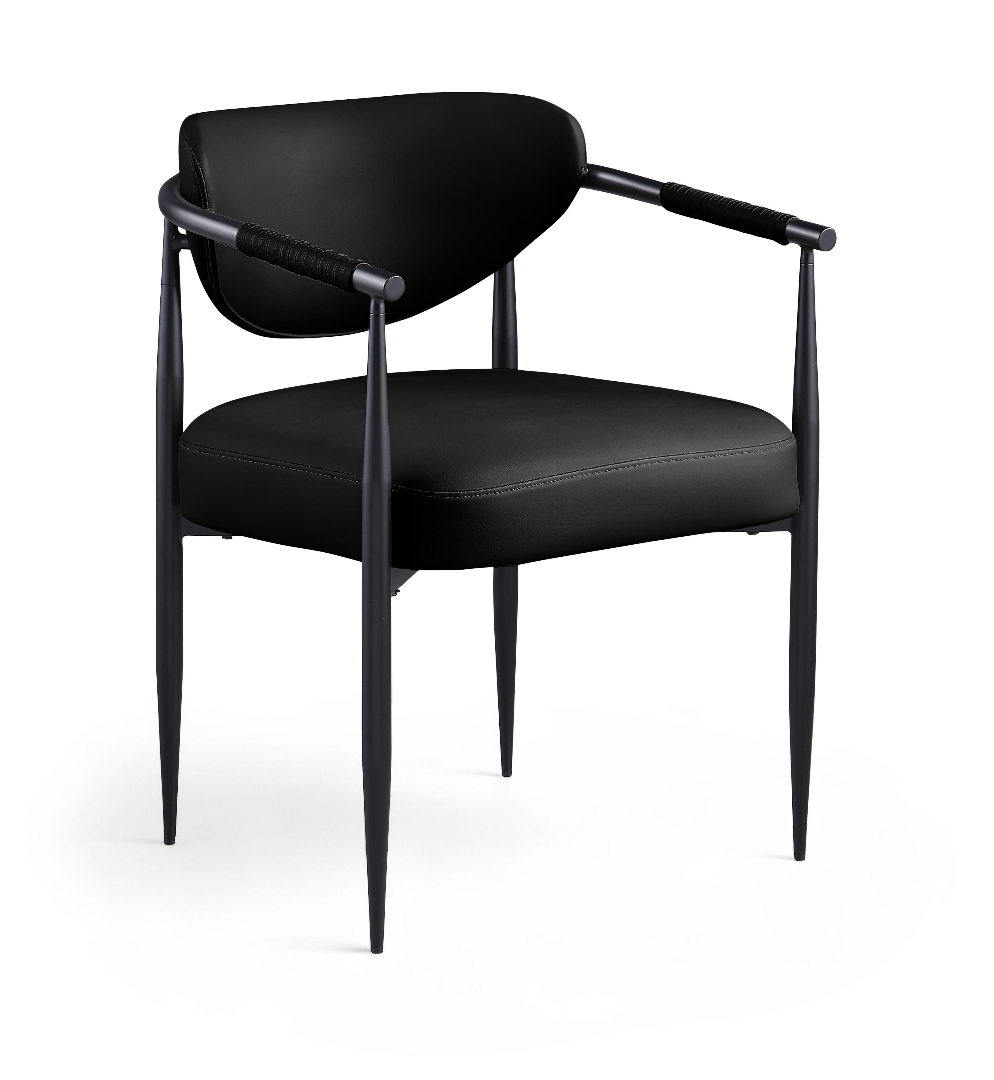 Virella - Vegan Leather Upholstered Dining Chair (Set of 2) - Black