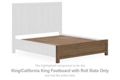 Cabalynn – King/ California King Footboard with Roll Slats – Light Brown