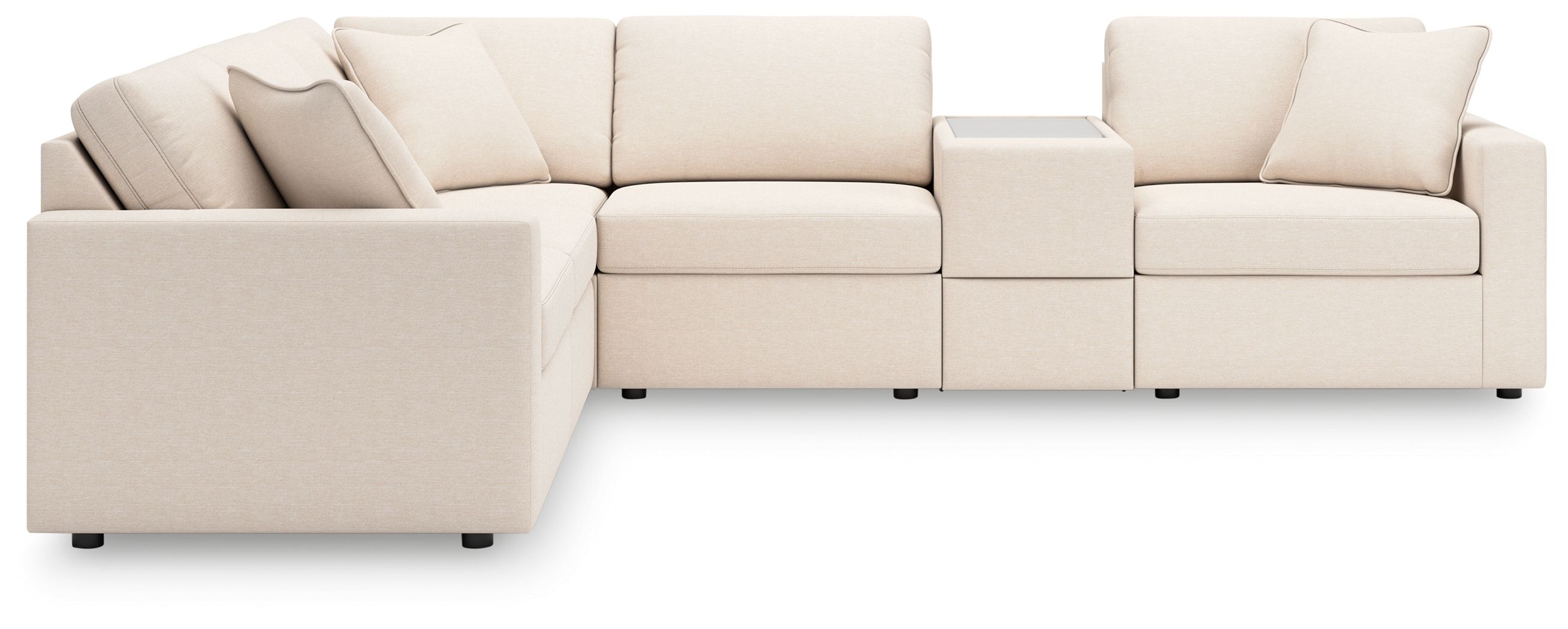 Modmax - 6-Piece Sectional With Storage Console - Oyster
