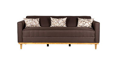 Aiden - Sofa With 3 Pillows - Chocolate - Fabric