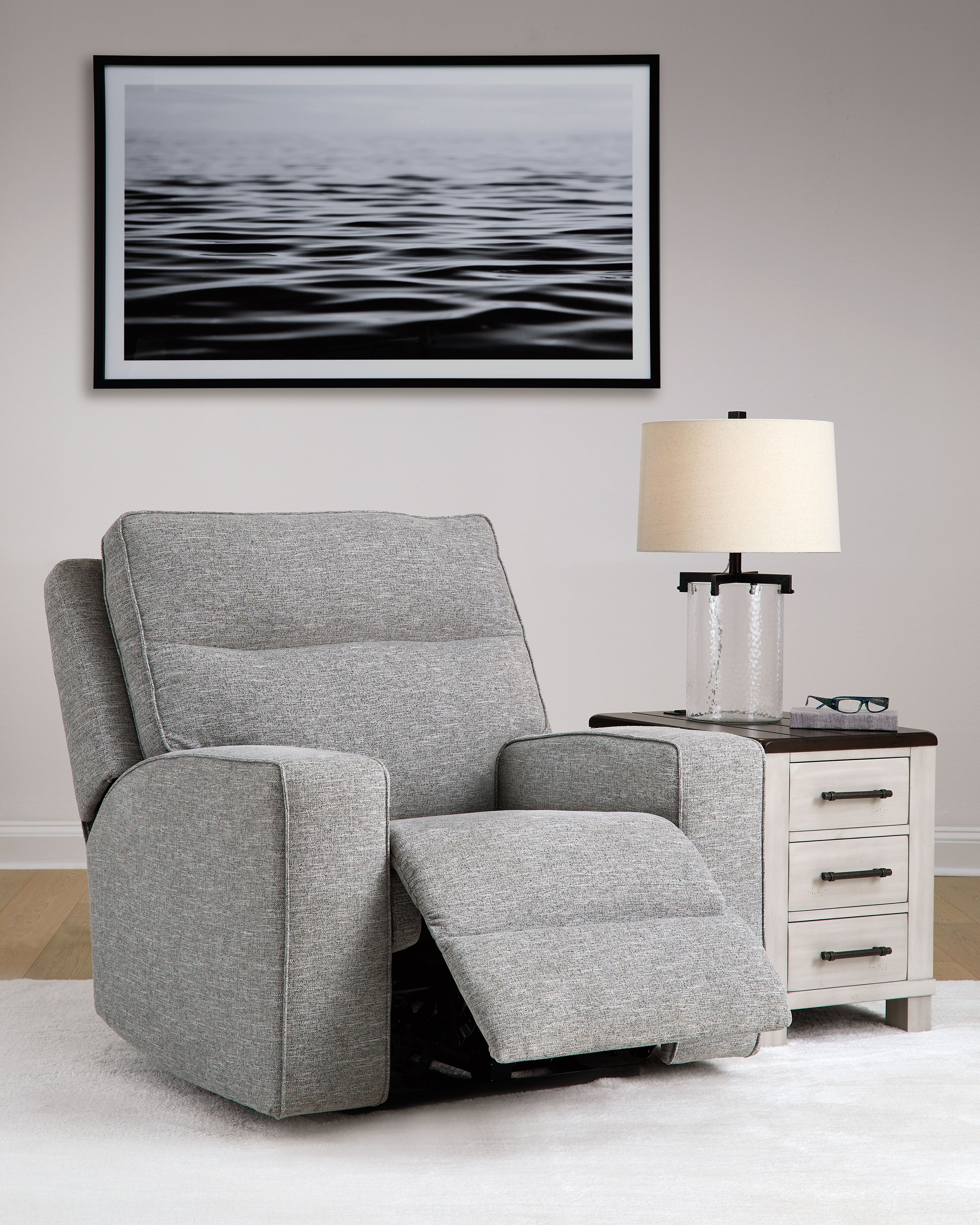 Ashley Furniture Biscoe - Power Recliner /Adj Headrest - Pewter - Image 7