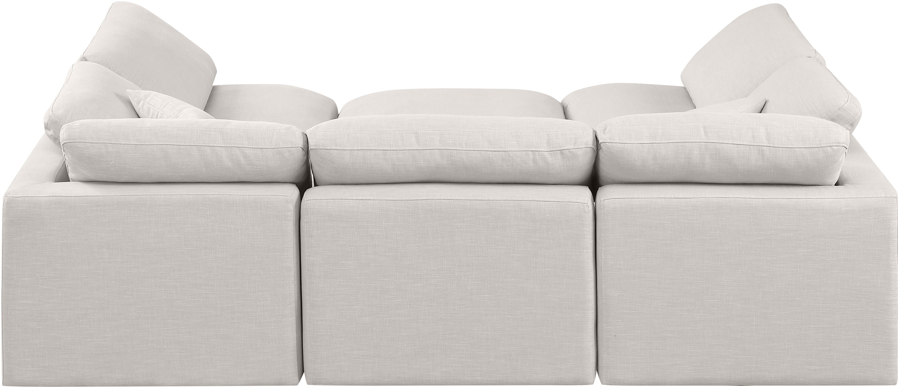 Indulge - Linen 6 Piece Modular Sectional - Cream