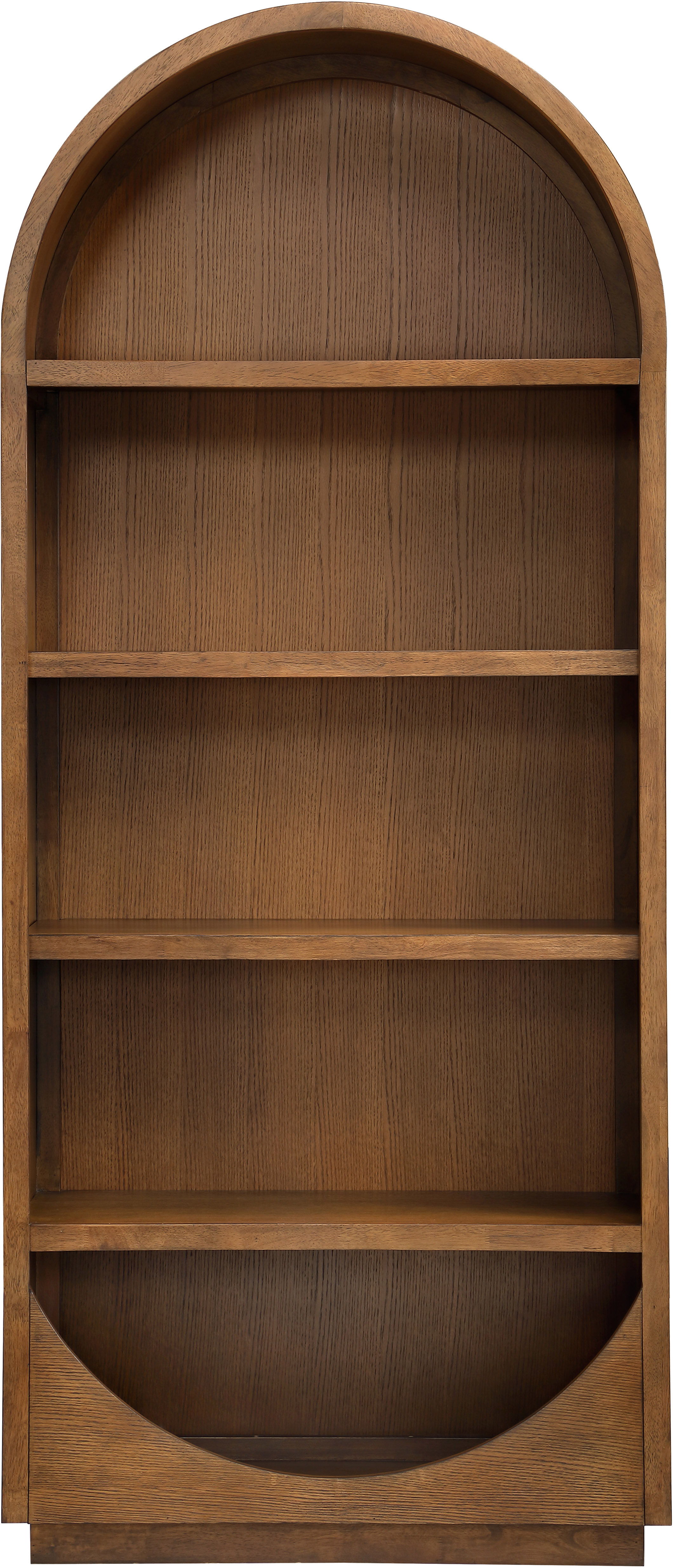 Hearth - Oak Veneer And Solid Wood Bookcase - Brown