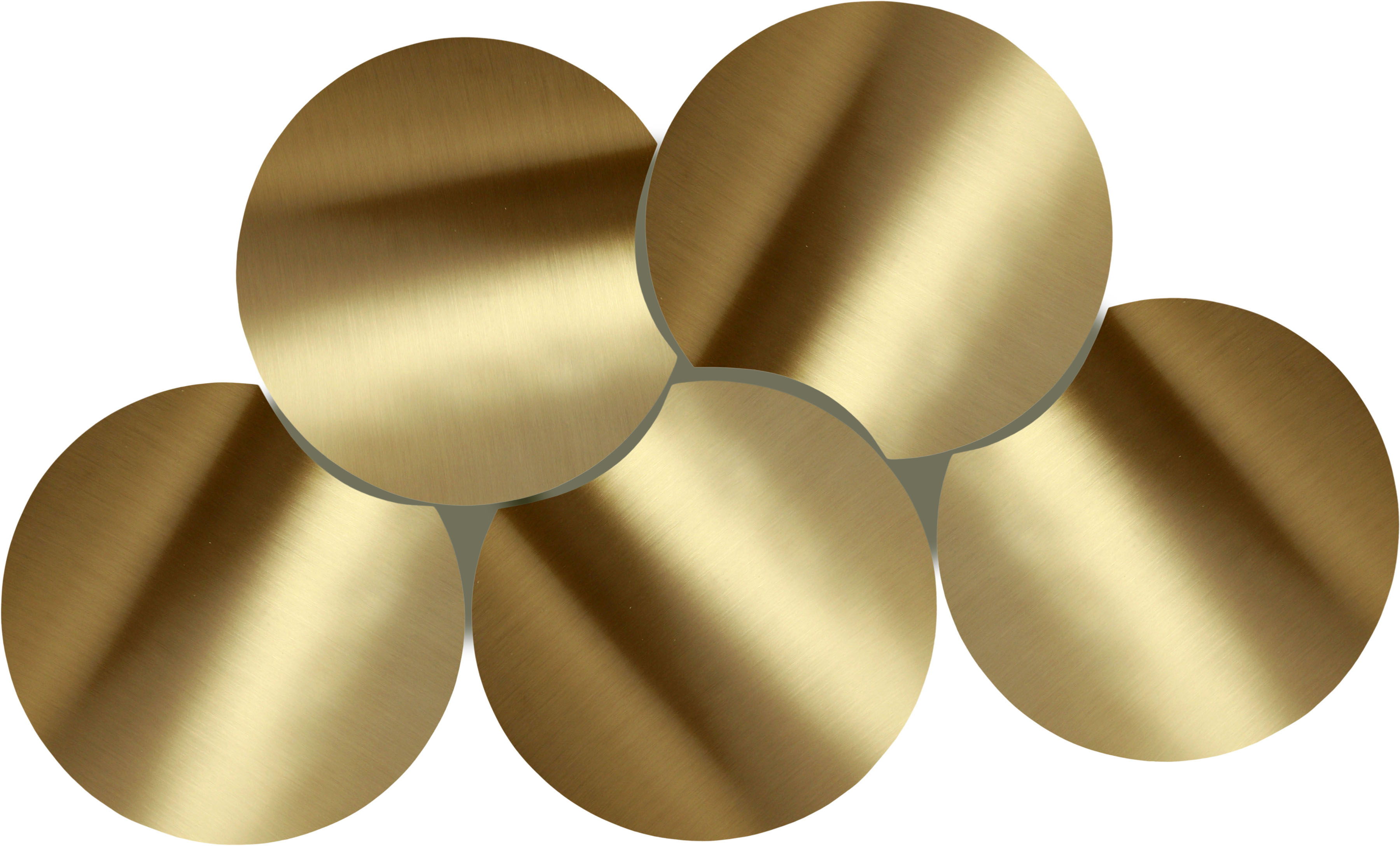 Dimple - 5 Piece Modular Coffee Table - Gold