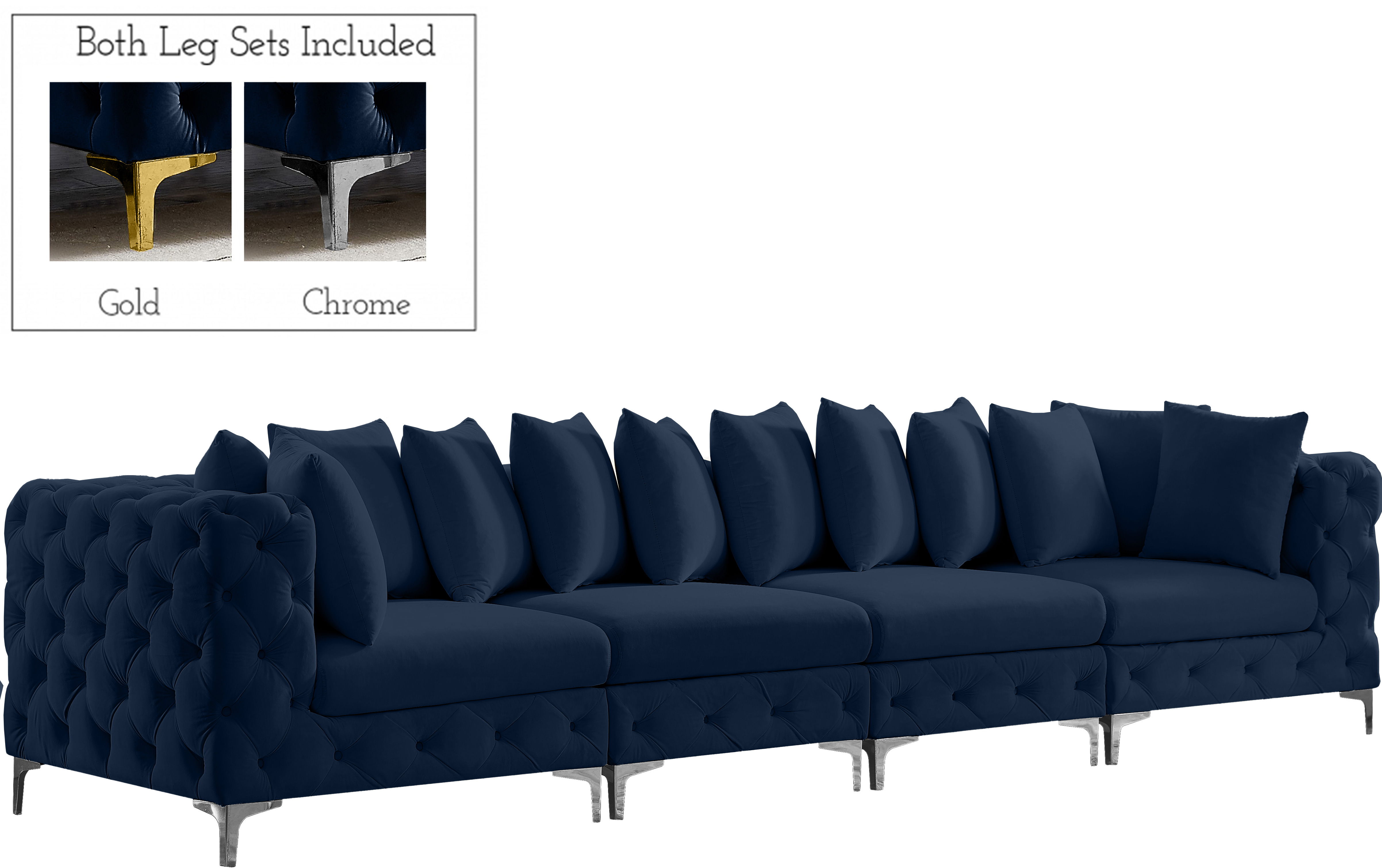 Tremblay - 4 Piece Modular Sofa - Navy
