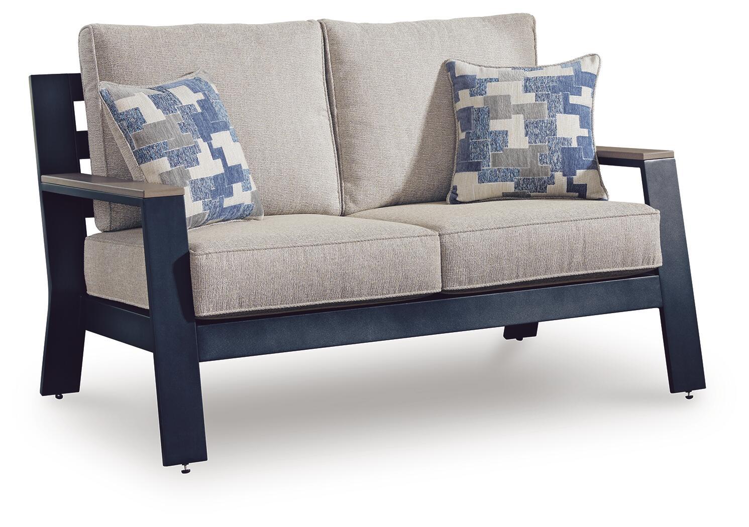 East Beach – Loveseat With Cushion – Blue