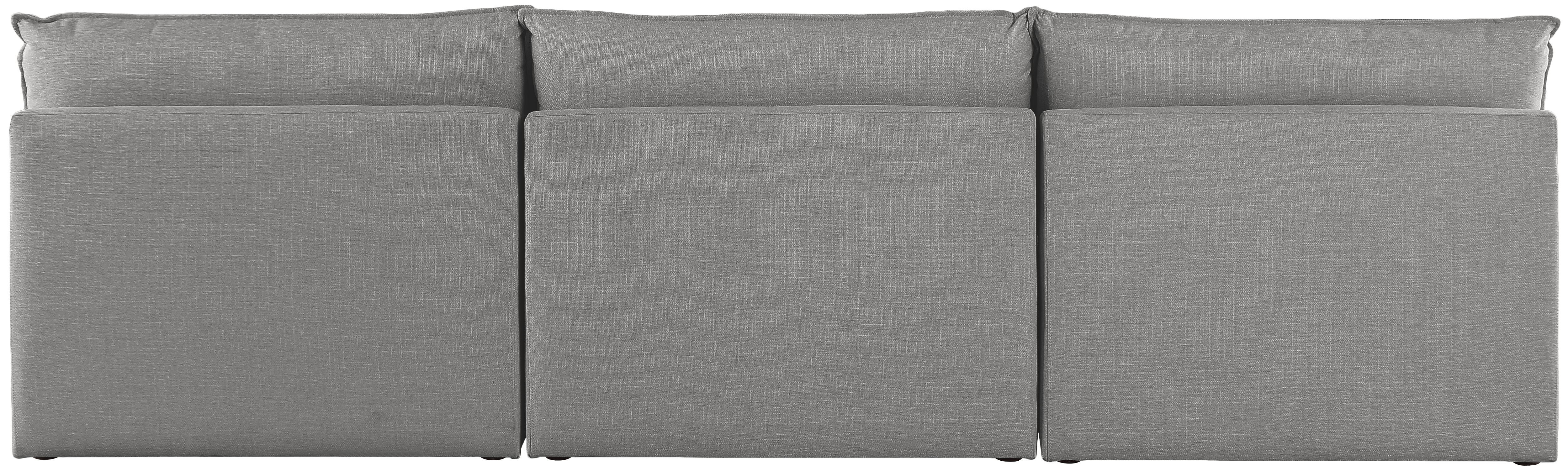 Mackenzie - 3 Piece Modular Armless Sofa - Gray