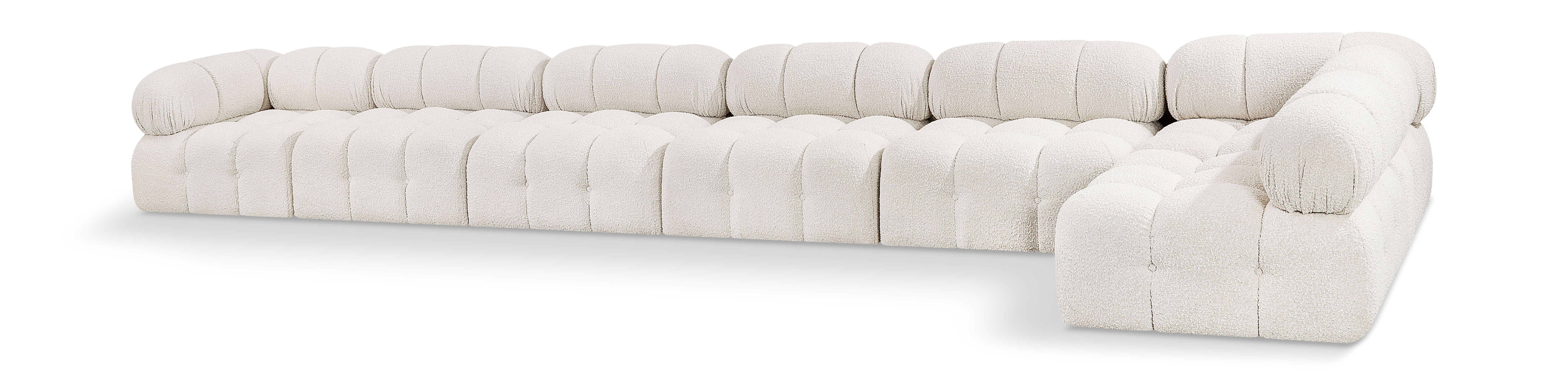 Ames - 7 Piece Modular L-Shaped Sectional - Cream