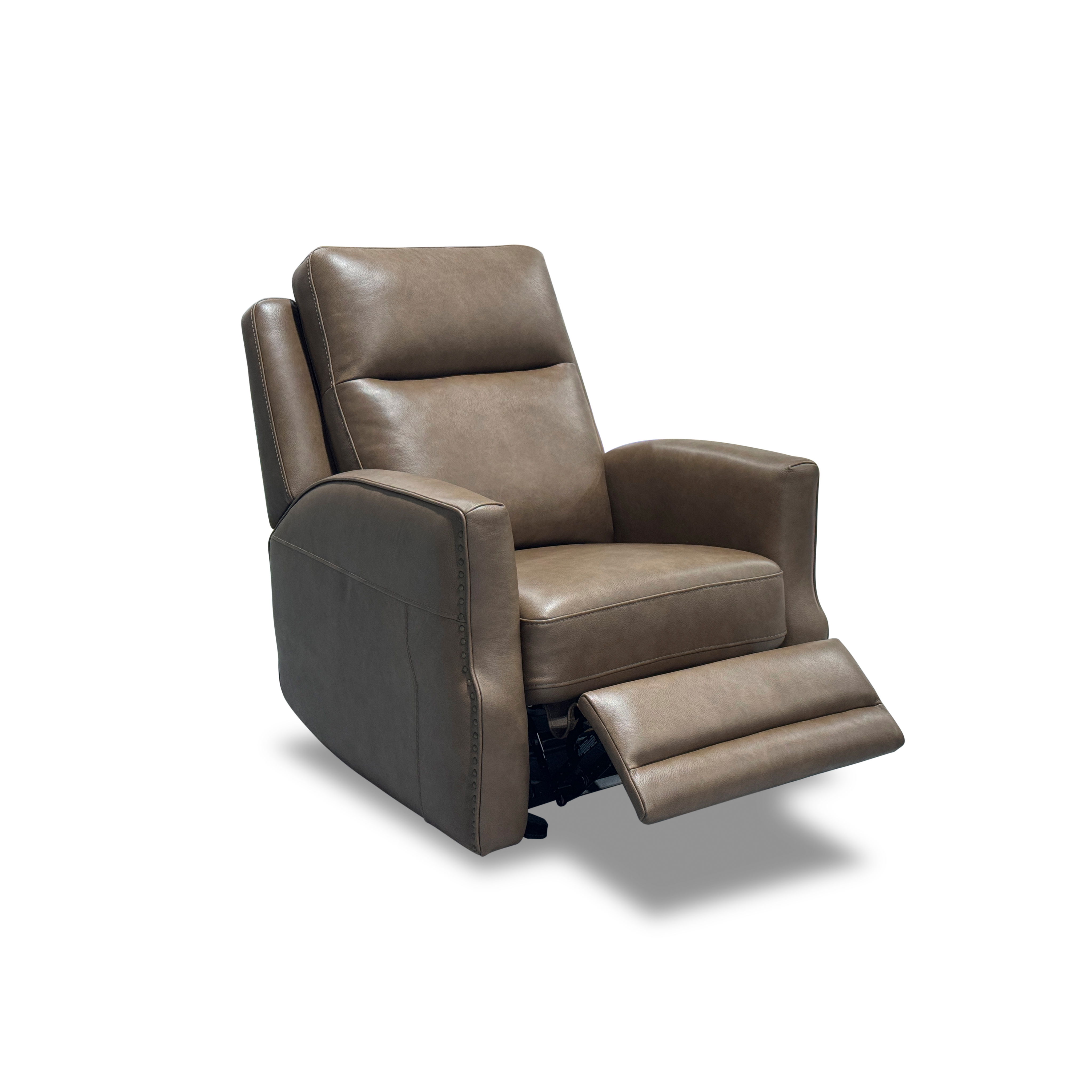 Maxwell - Power Gliding Recliner With Power Headrest And Lumbar - Cedar, light brown, view 2