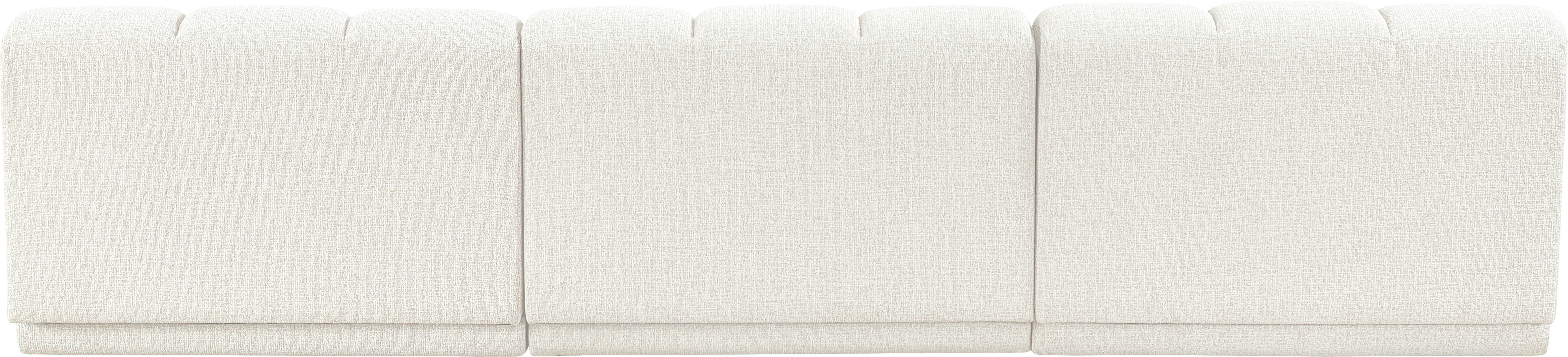 Modari - 120" Fabric Upholstered 3 Piece Modular Sofa - Cream