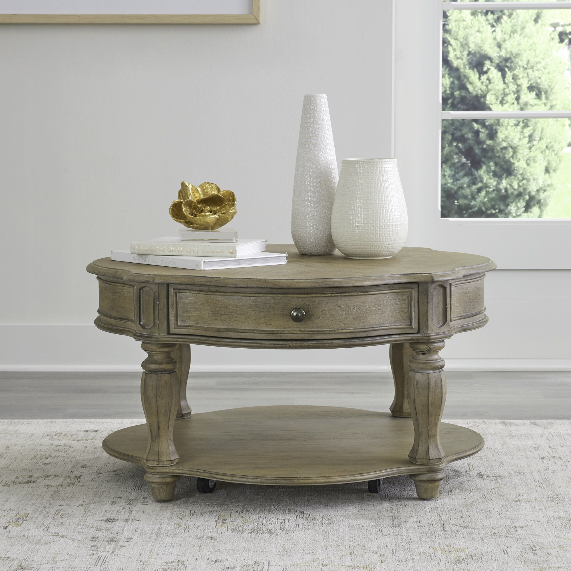 Liberty Furniture Magnolia Manor - Round Cocktail Table - Light Brown
